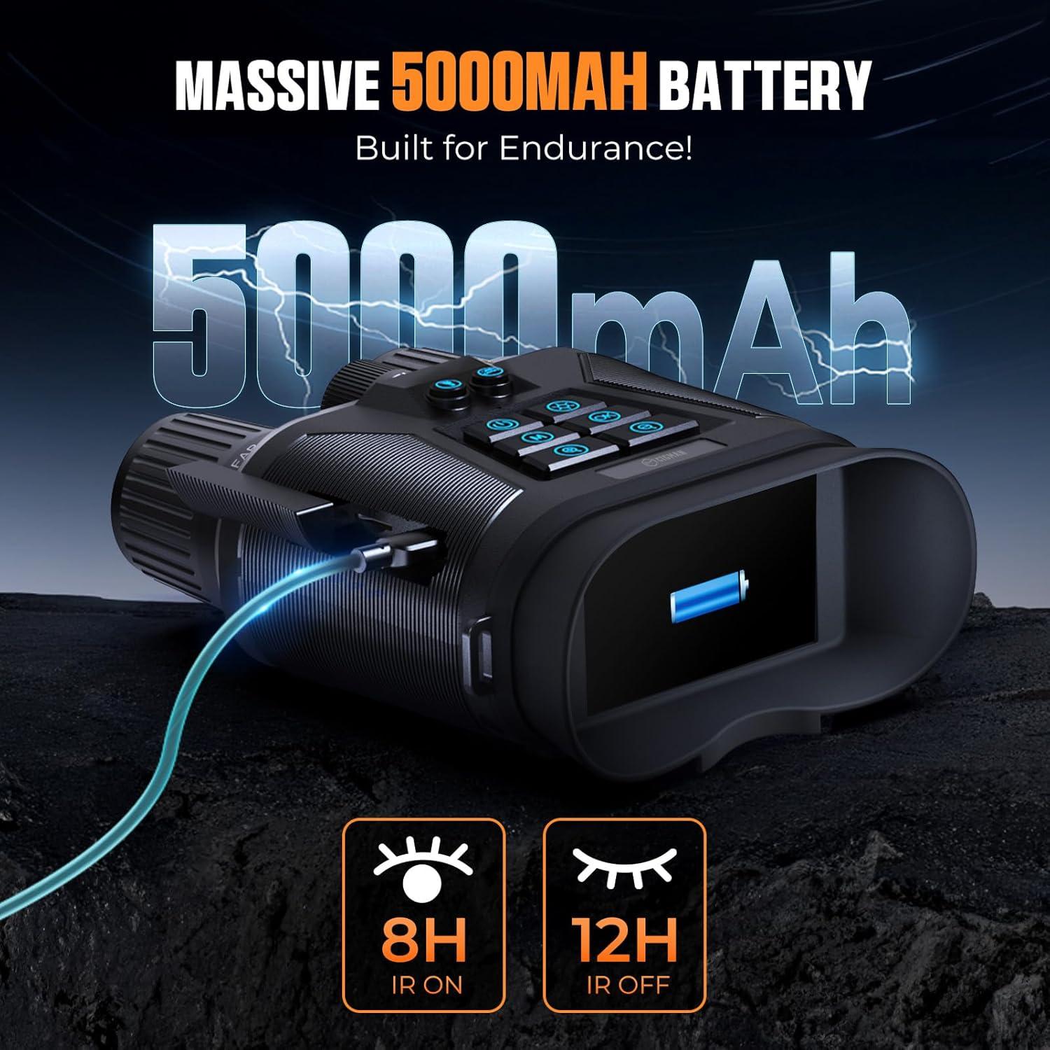 Binoculares de Visión Nocturna CIGMAN CNV02 40MP 8X IR