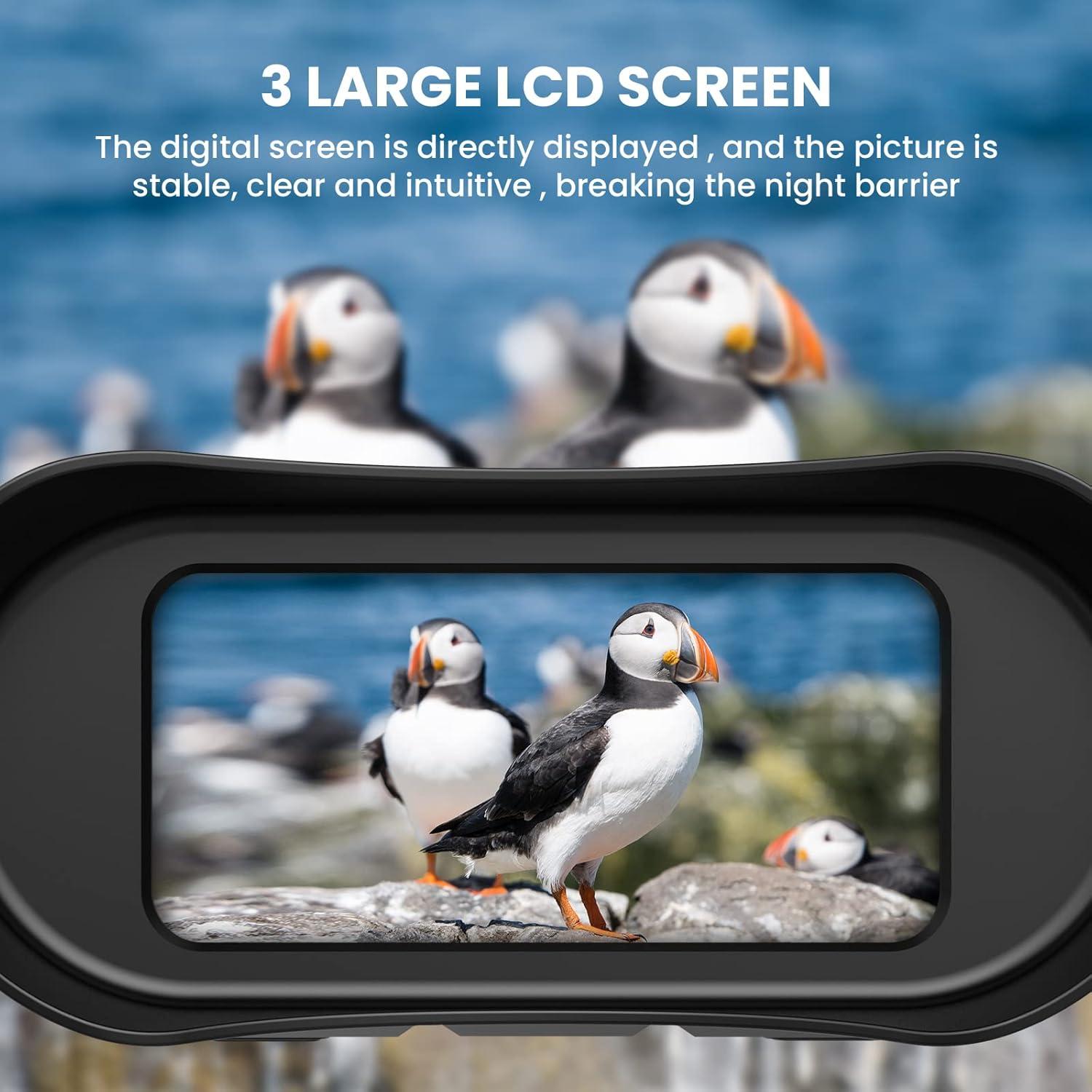 Gafas de Visión Nocturna Digital 4K KJK con Pantalla 3"