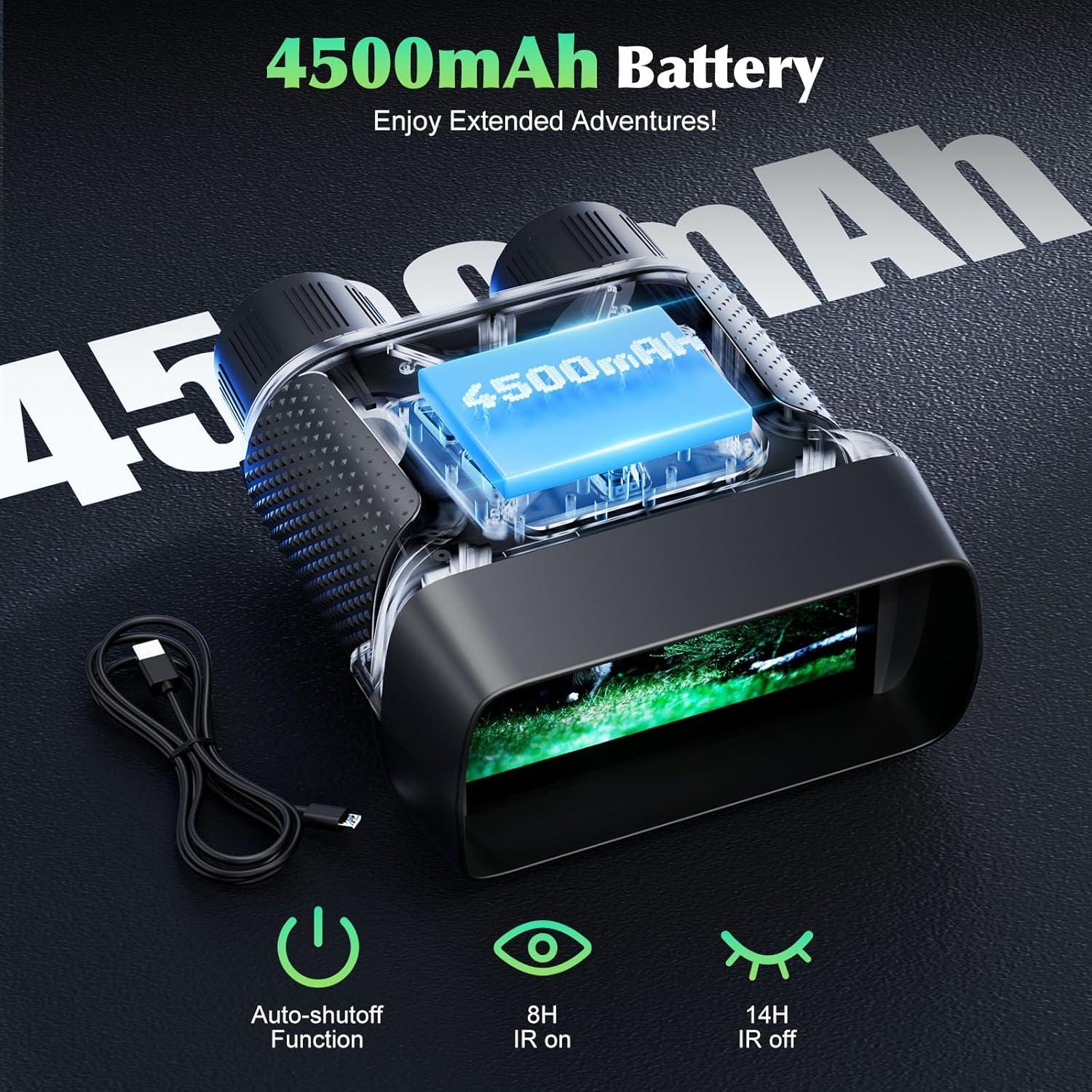 Gafas de Visión Nocturna FIEGEl NV2183 4K UHD 36MP Pantalla 4.5"