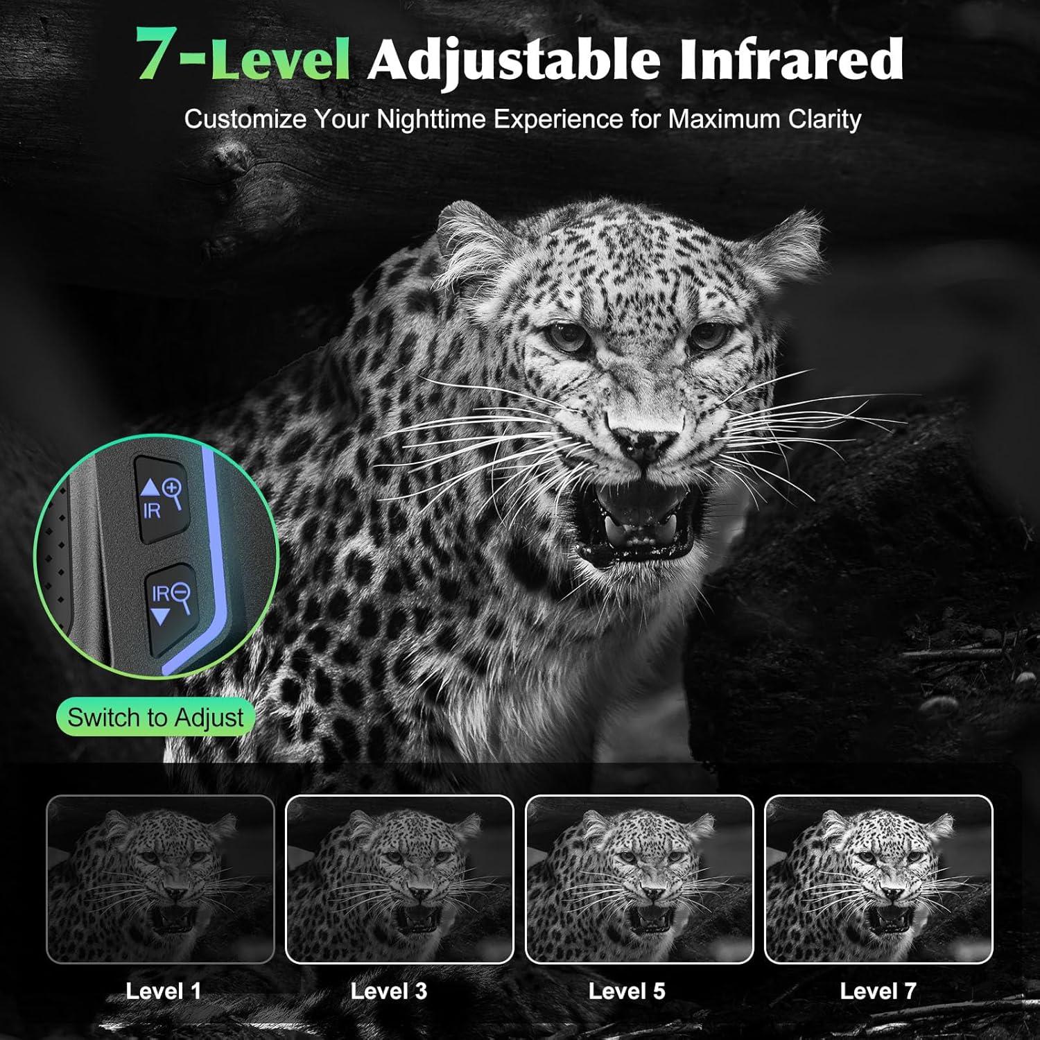 Gafas de Visión Nocturna FIEGEl NV2183 4K UHD 36MP Pantalla 4.5"