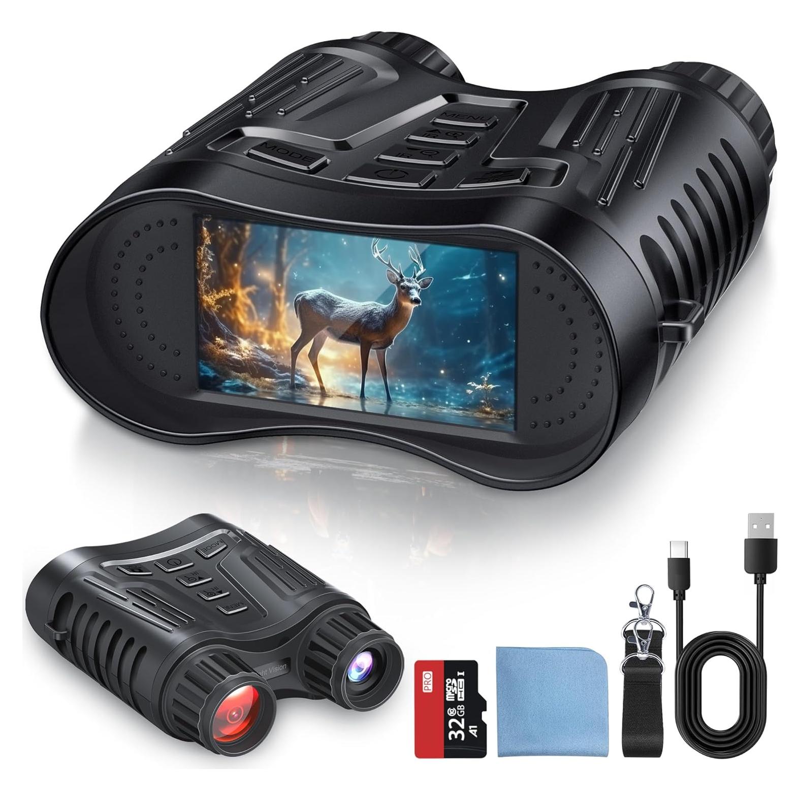 Gafas de Visión Nocturna 4K Diyimin con Pantalla 3.2'' y Zoom 8X