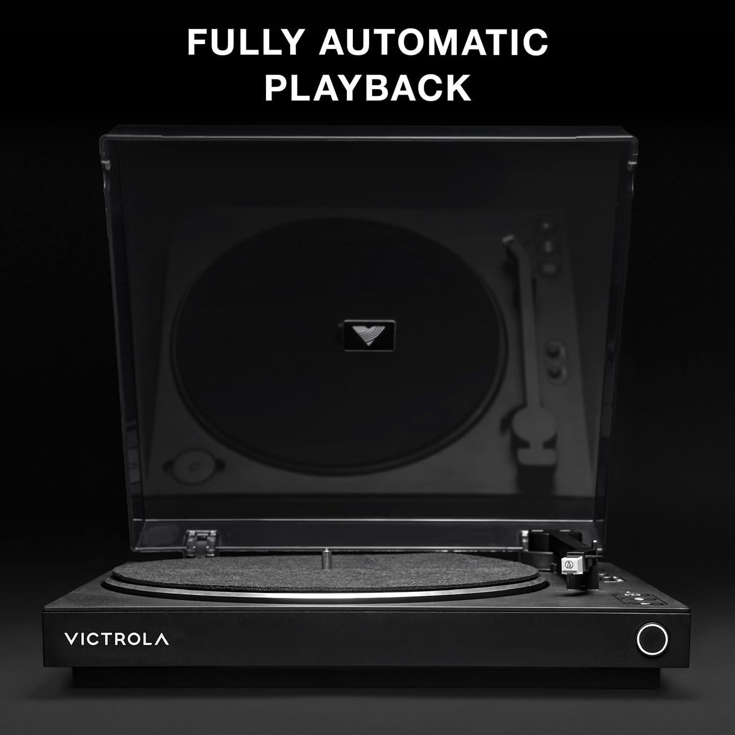 Tocadiscos Automático Victrola VPT-800-BLK Bluetooth 2 Velocidades