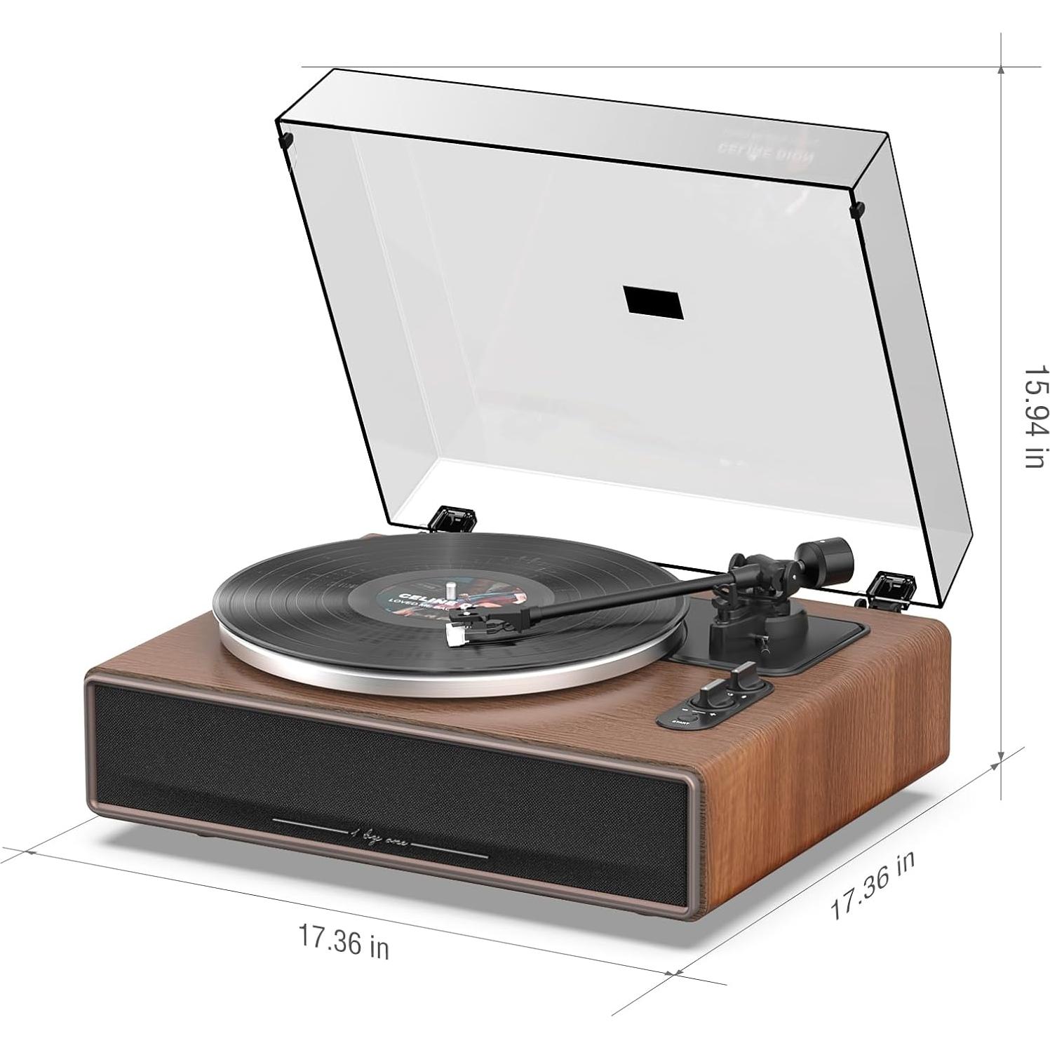 Giradiscos 1 POR UNO Alta Fidelidad Bluetooth 33/45 RPM