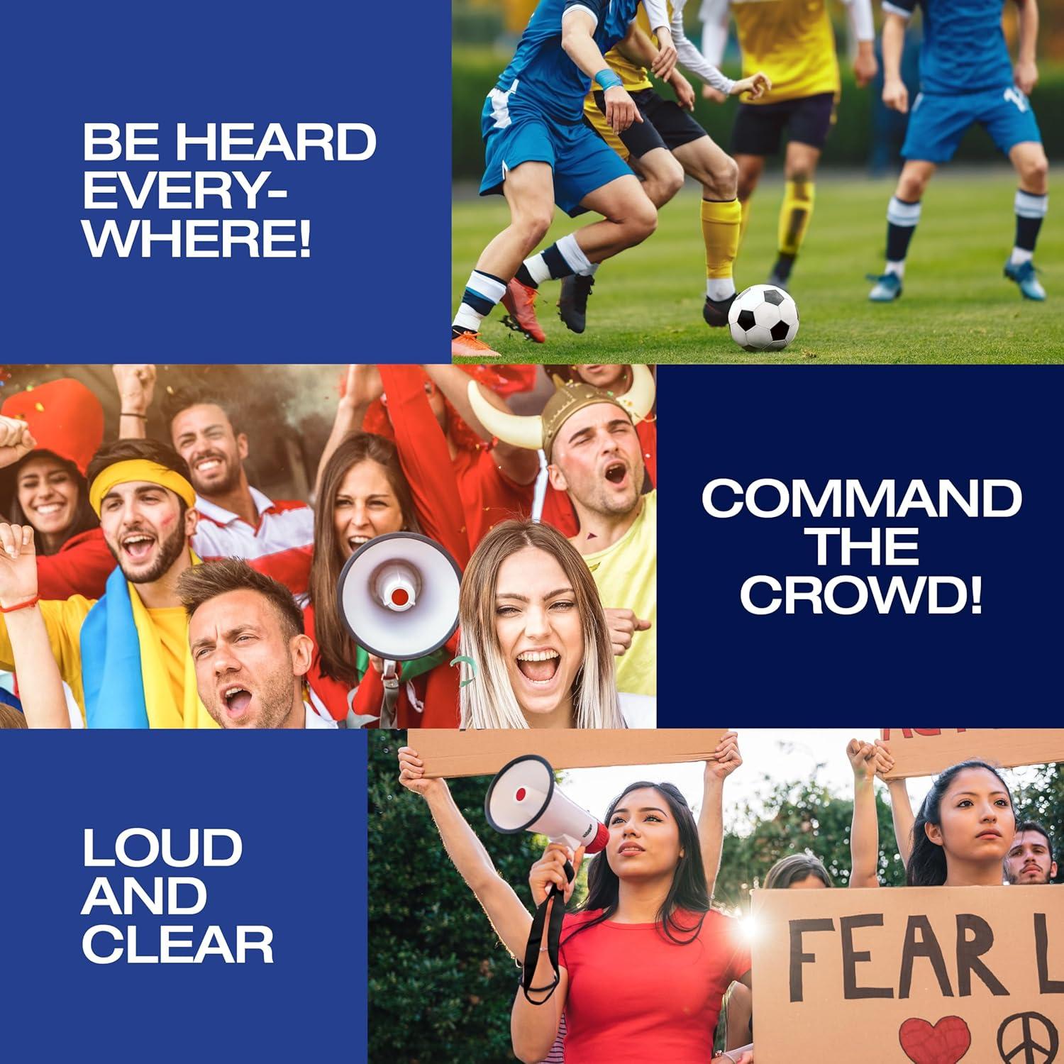 Megáfono Croove FBA_733 30W con Sirena y Música