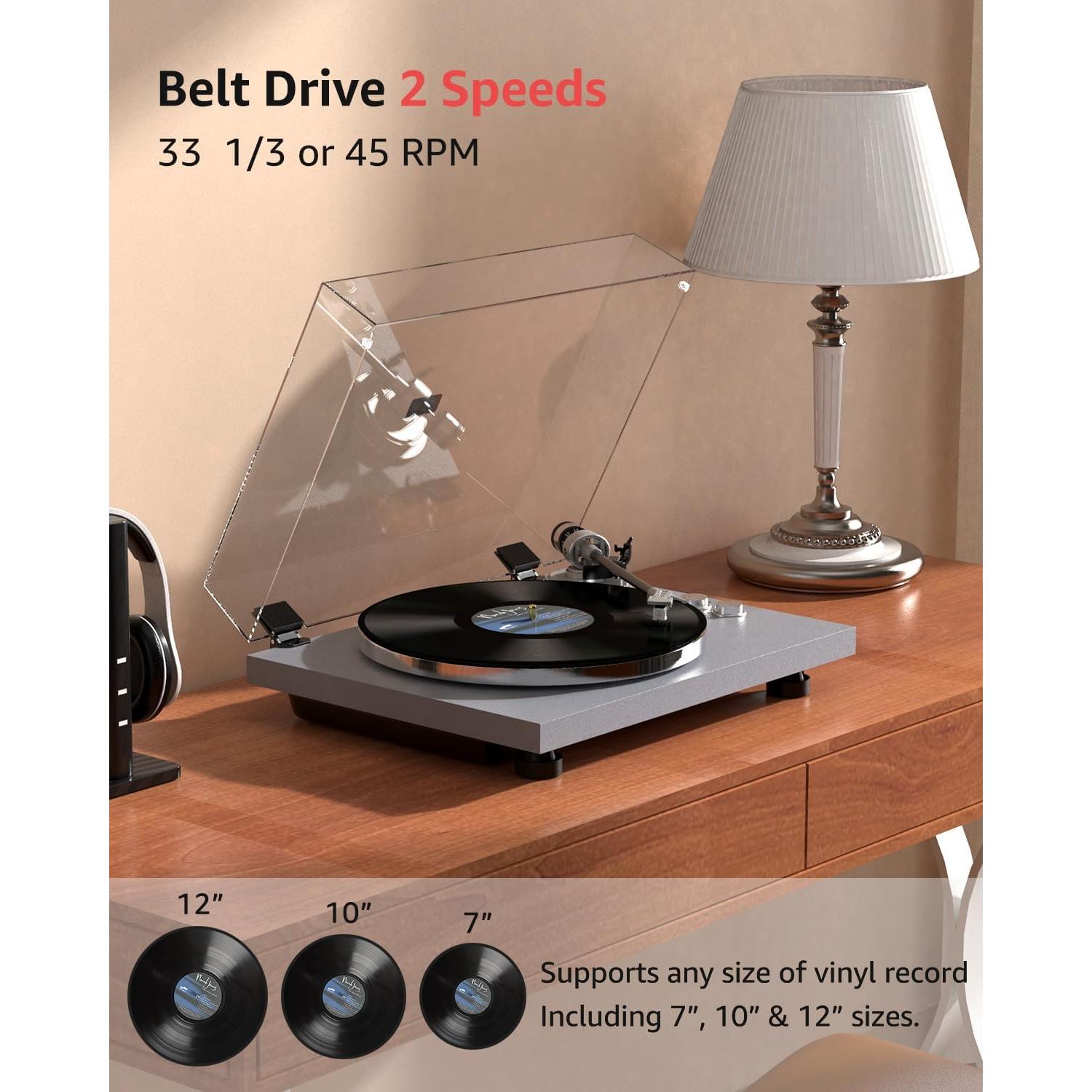 Tocadiscos Inalámbrico Retrolife HQ-KZ006 Brazo de Carbono