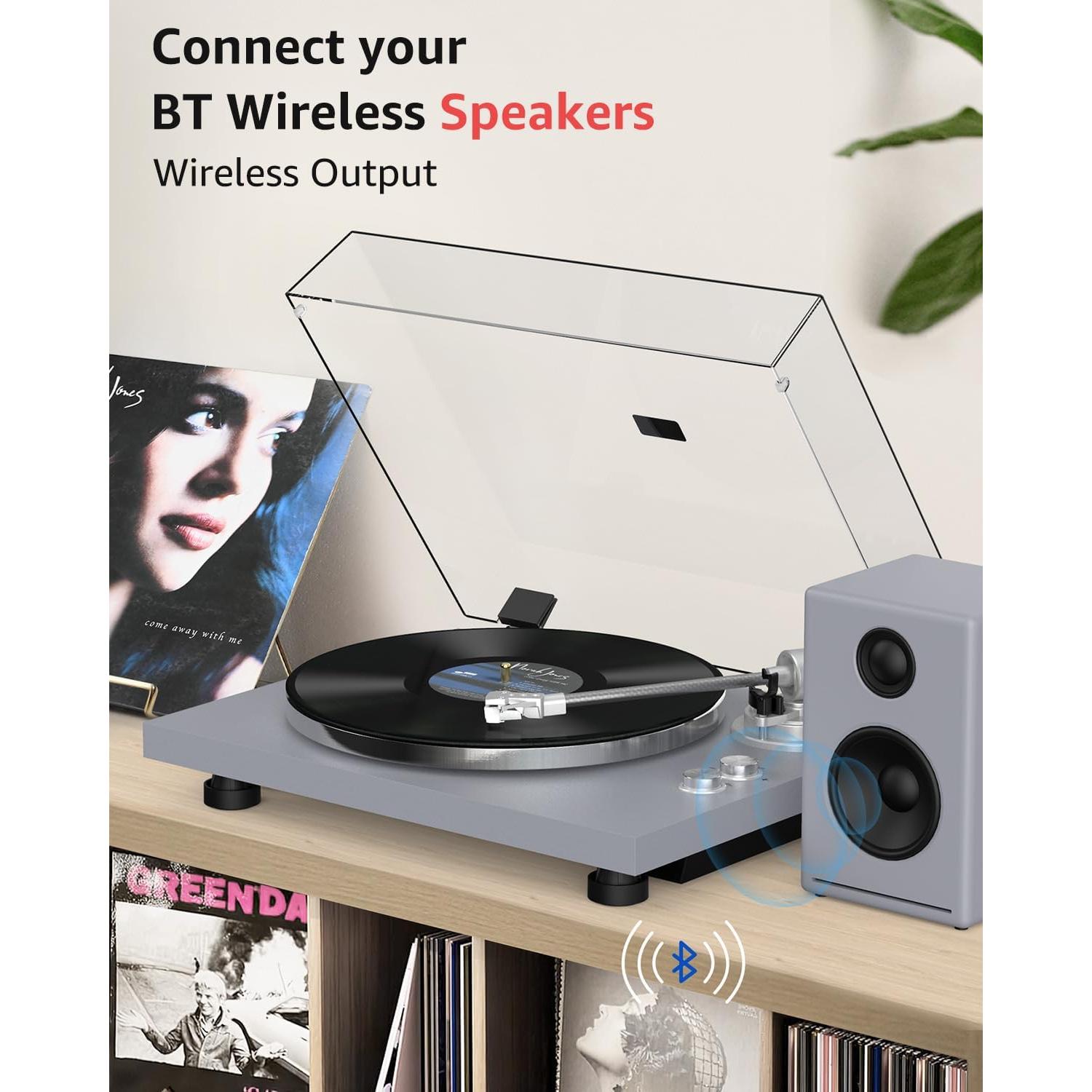 Tocadiscos Inalámbrico Retrolife HQ-KZ006 Brazo de Carbono