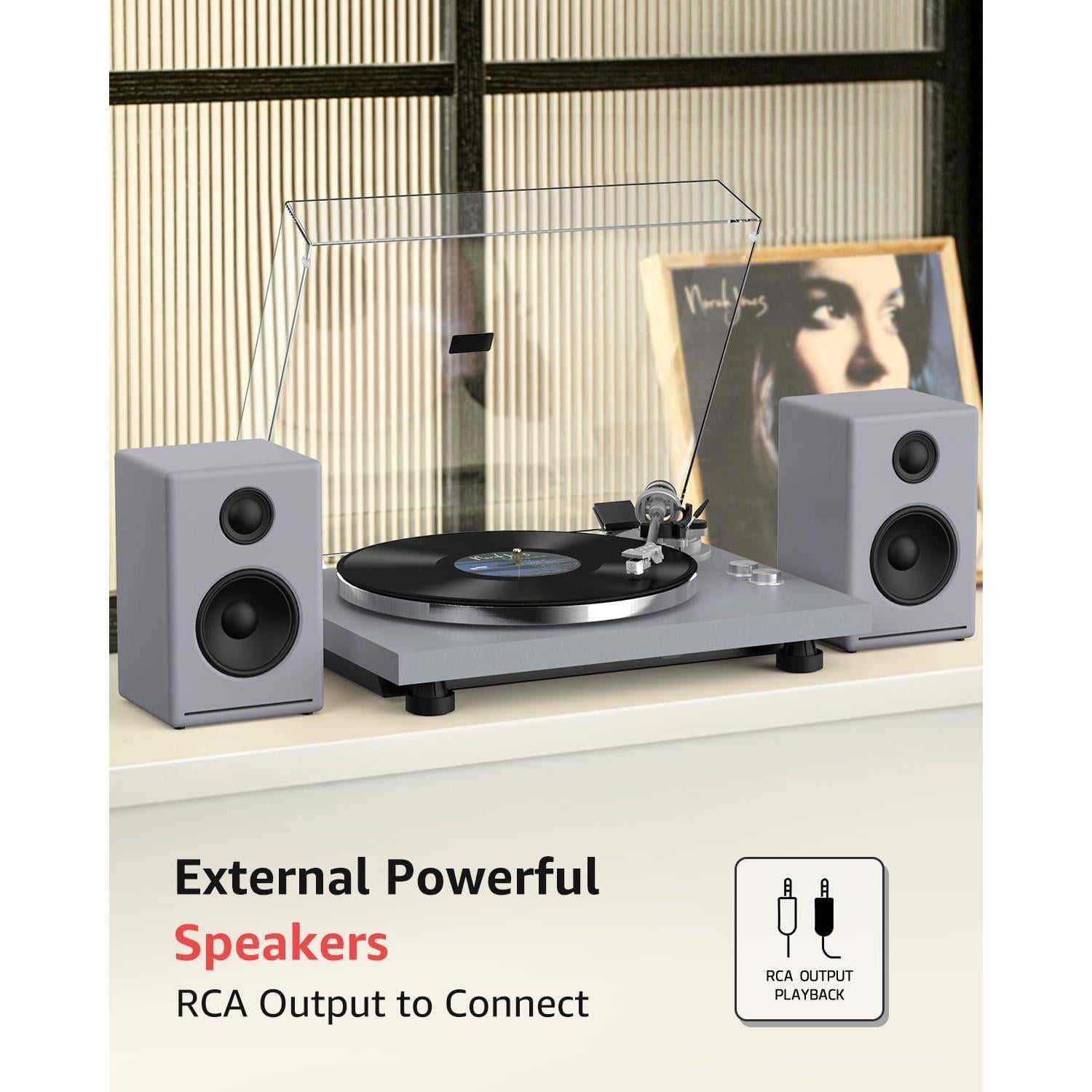 Tocadiscos Inalámbrico Retrolife HQ-KZ006 Brazo de Carbono