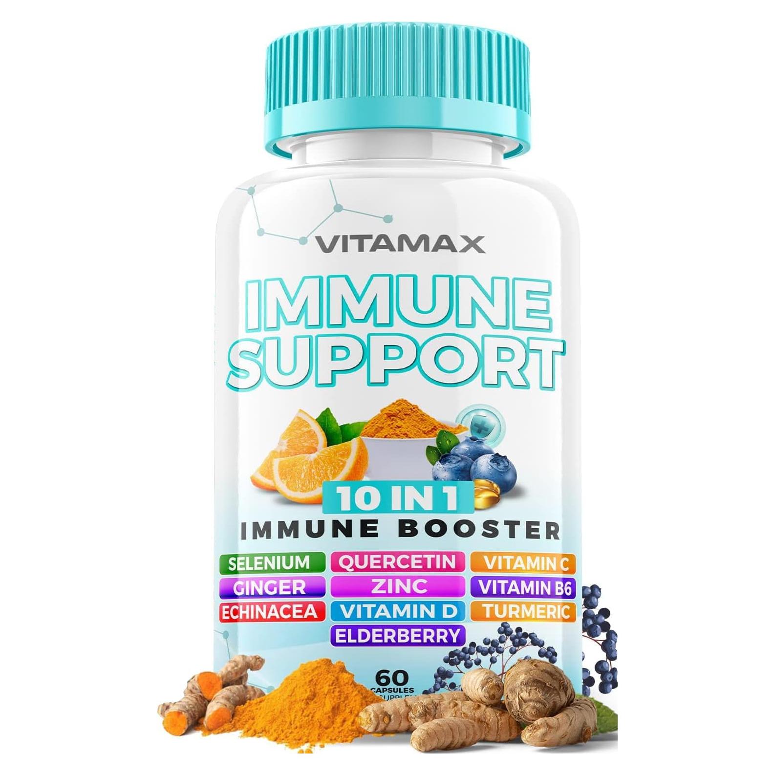 Suplemento Inmunológico Vitamax 60 Cápsulas - Vitamina C, D3, Zinc