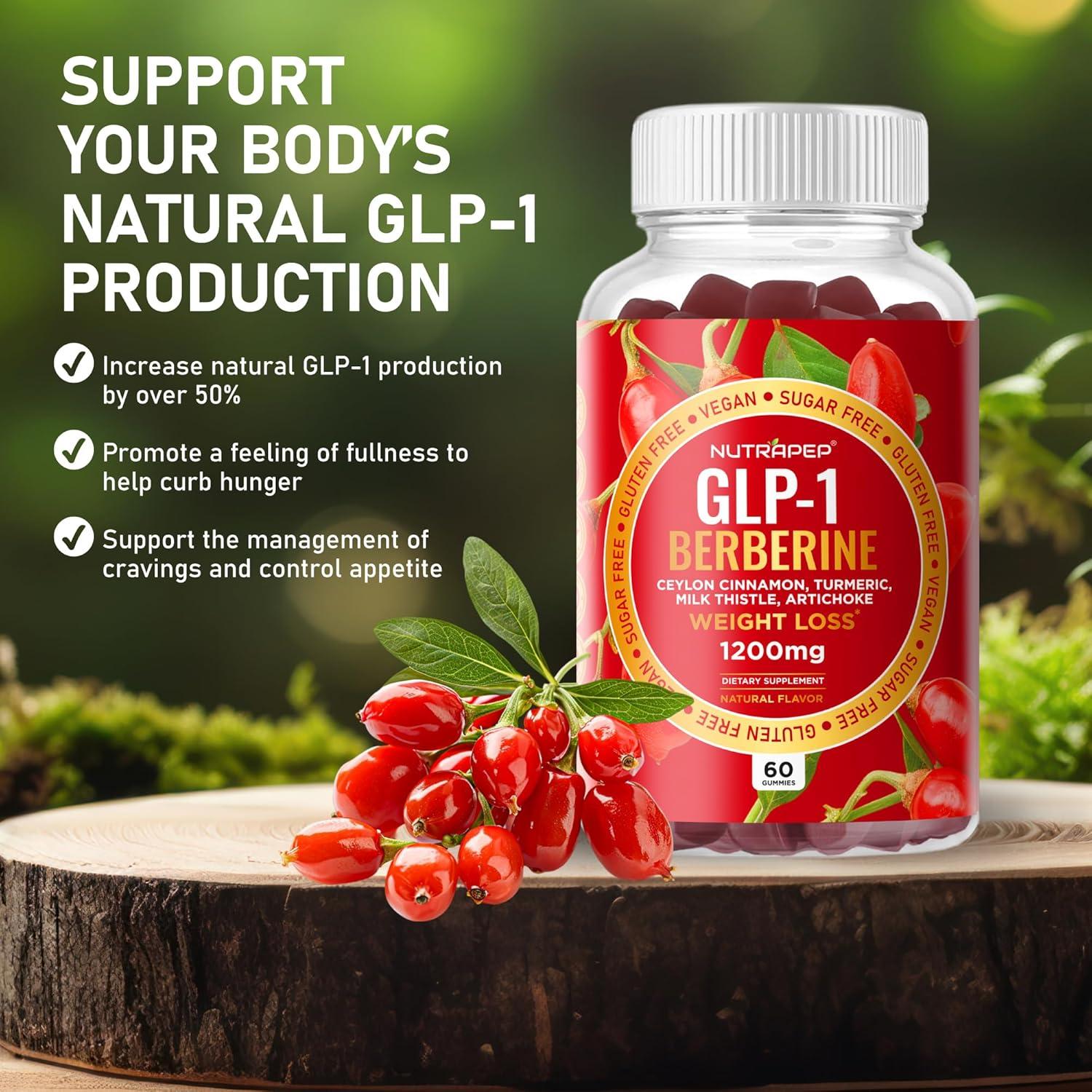 Gomitas de Pérdida de Peso Nutrapep 1200mg Berberina GLP-1