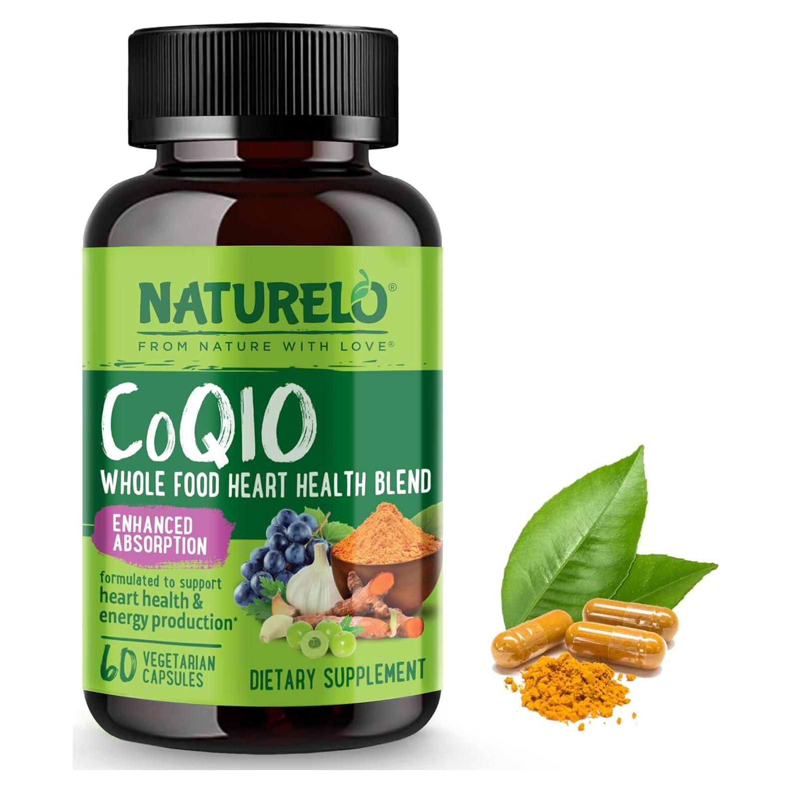 Suplemento CoQ10 NATURELO 60 Cápsulas Antioxidante Salud Corazón