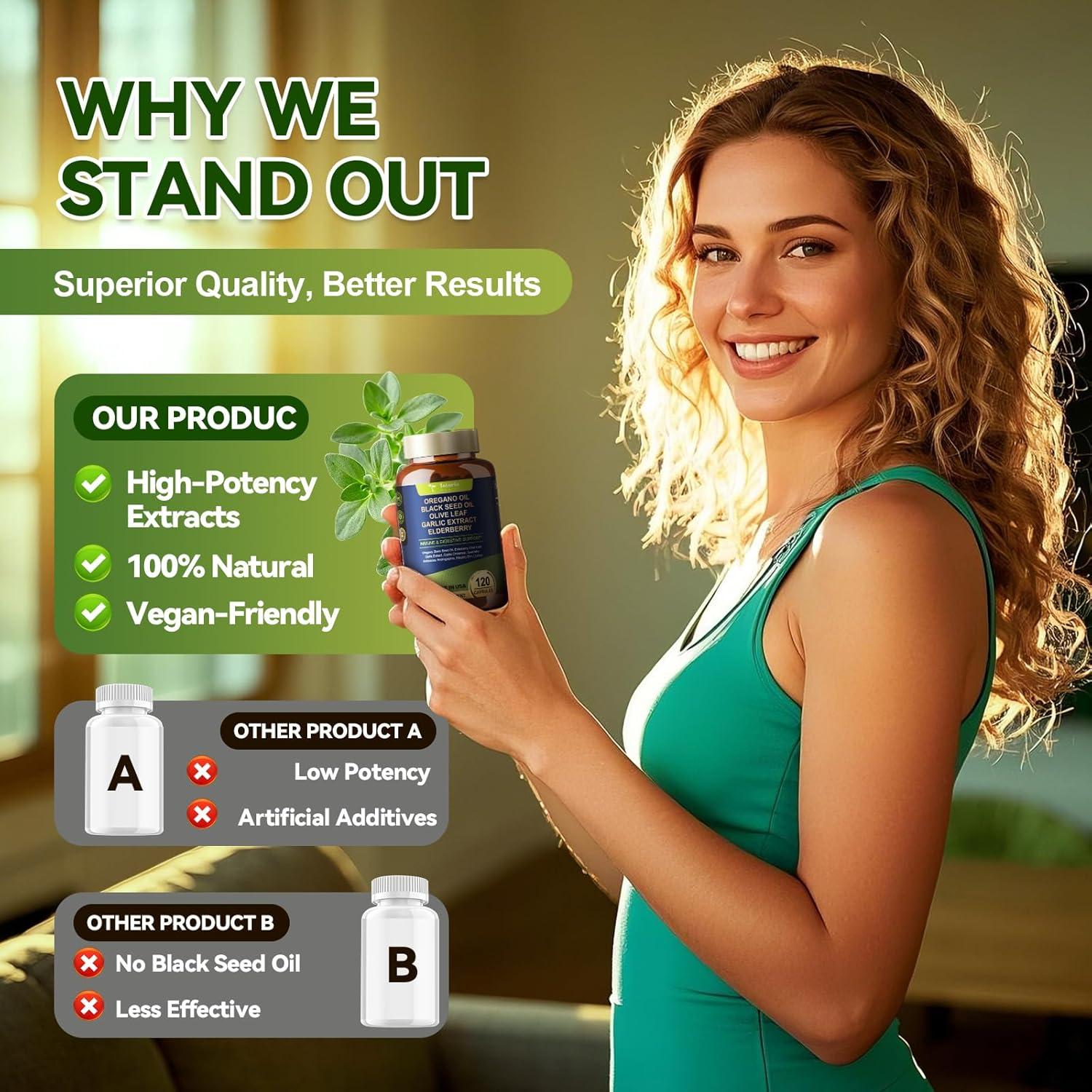 Suplemento de Aceite de Orégano Totaria 120 Cápsulas Inmunidad