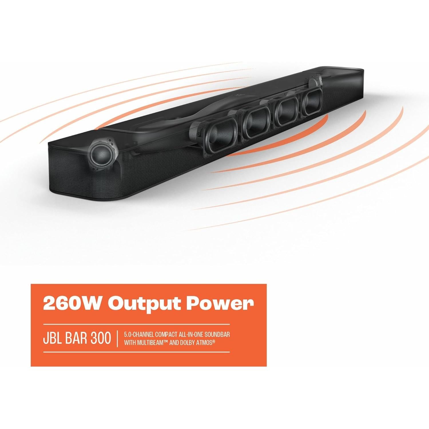 Barra de Sonido JBL Bar 300 5.0 Canales Dolby Atmos 260W