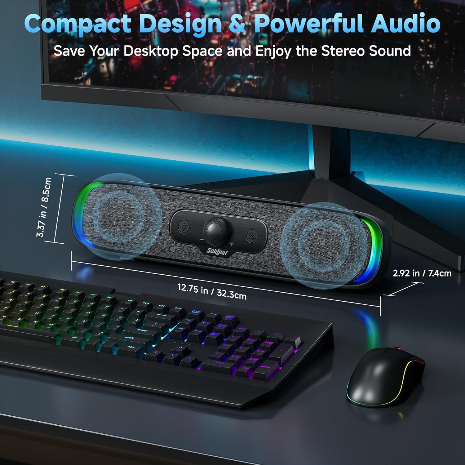 Altavoces Bluetooth Soulion R200 con Luz LED y USB