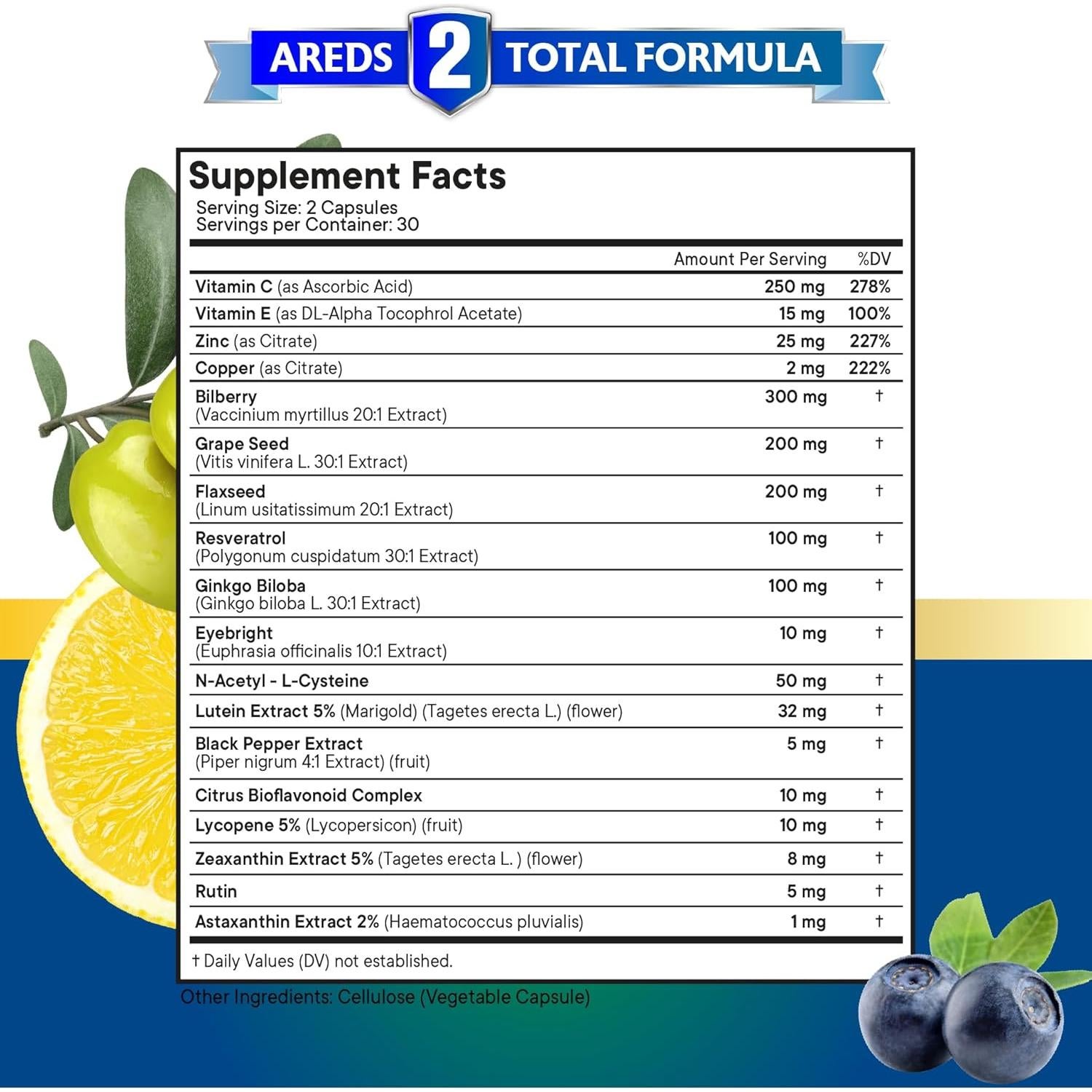 Vitaminas Oculares NEW AGE con Bilberry y Luteína - 60 Cápsulas