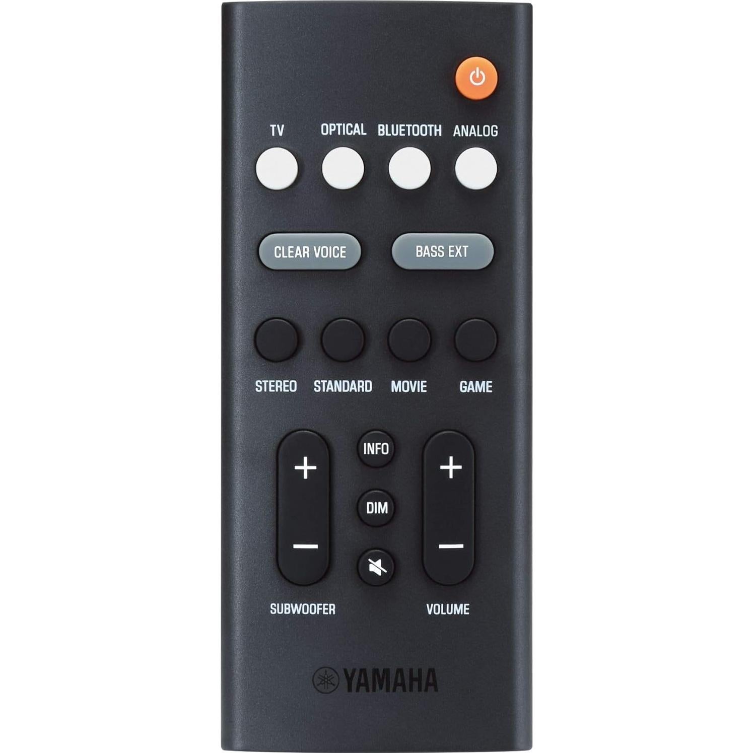 Barra de Sonido Yamaha SR-C20A Compacta con Subwoofer y Bluetooth