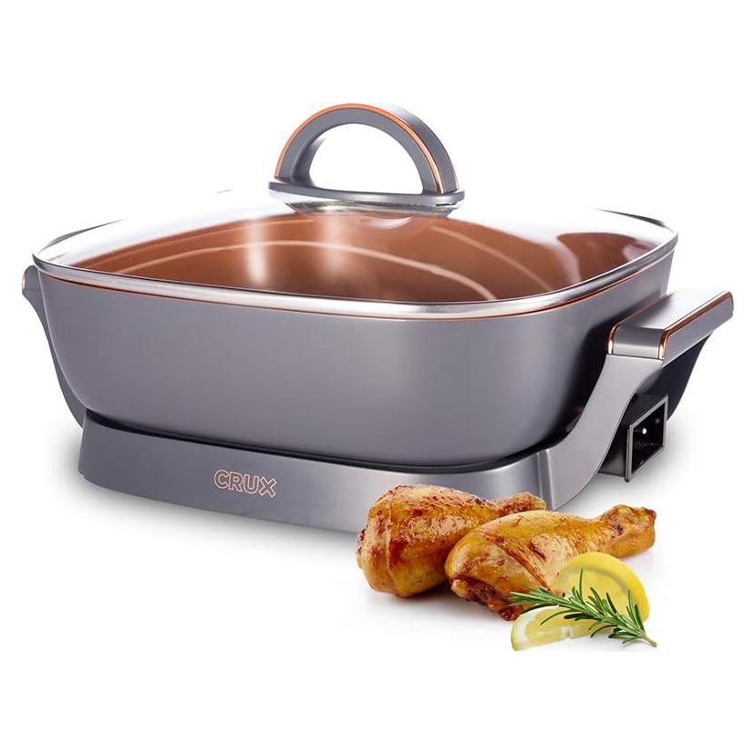 Sartén Eléctrica Crux Extra Profunda 30.48 cm Antiadherente