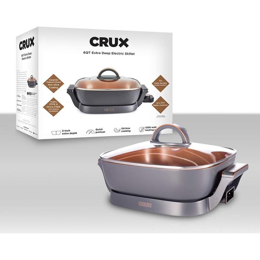 Sartén Eléctrica Crux Extra Profunda 30.48 cm Antiadherente