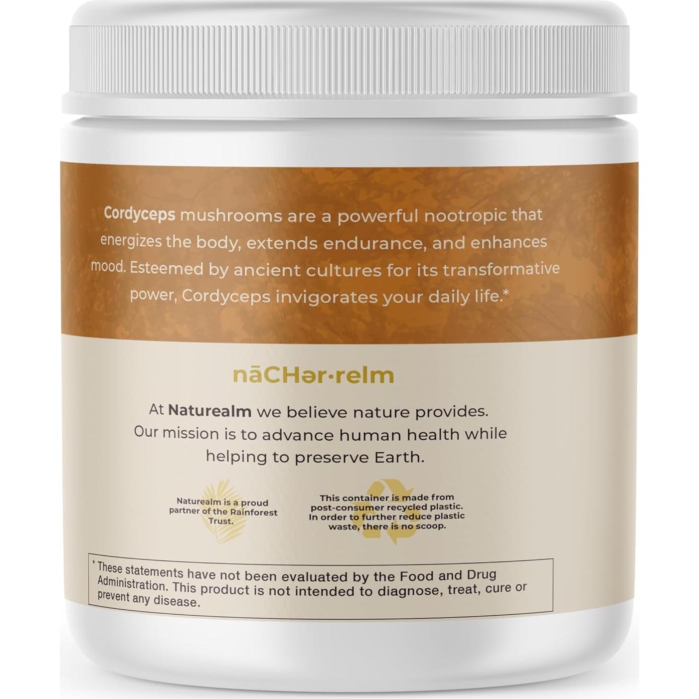 Polvo de Hongo Cordyceps Naturealm 59.5g - Energía y Enfoque