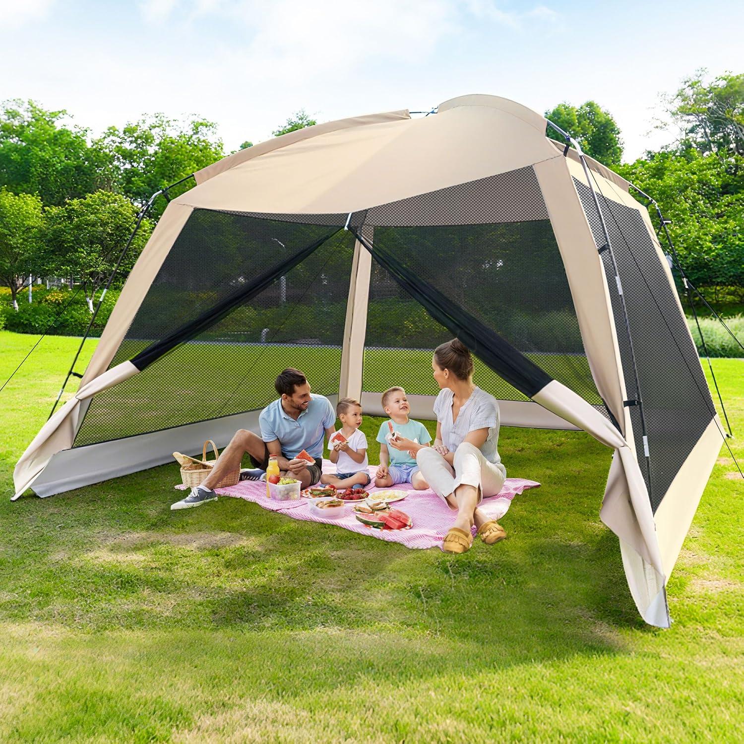 Carpa de Camping Ouwxim 8-10 Personas Impermeable 320x320 cm