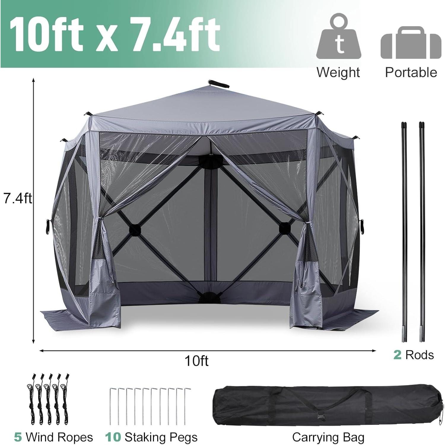 Carpa Plegable Instantánea Outvita 3x3m con Mosquitera
