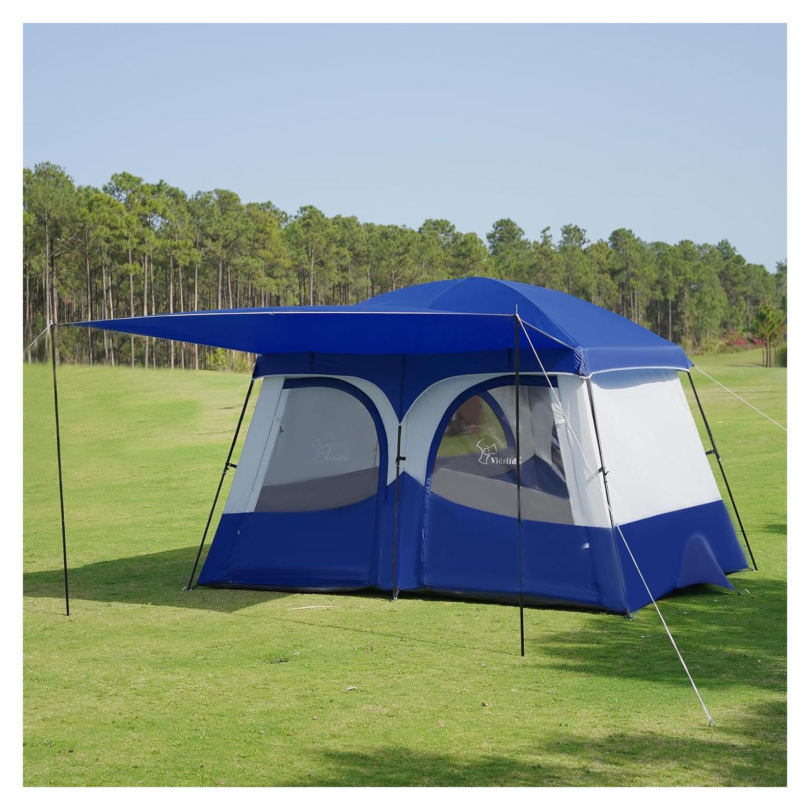 Tienda de Camping Vidalido para 4 Personas Impermeable Azul