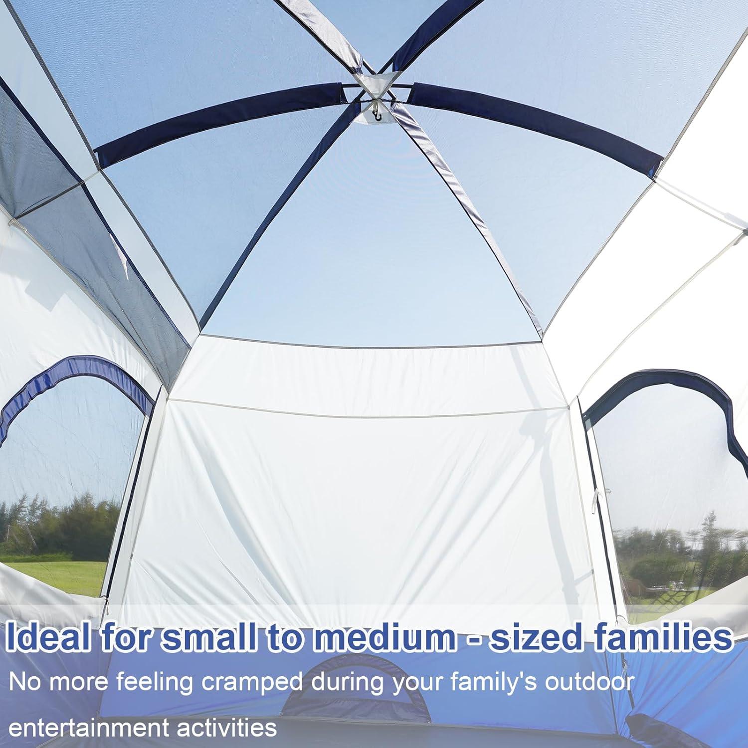 Tienda de Camping Vidalido para 4 Personas Impermeable Azul