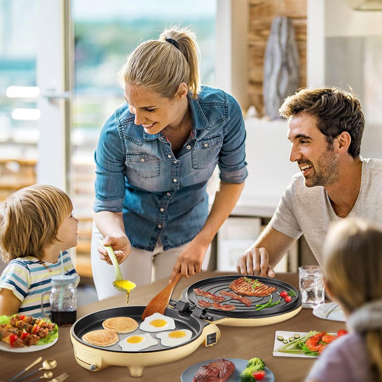 Parrilla Eléctrica Oso 1500W 30cm 6 en 1 Antiadherente