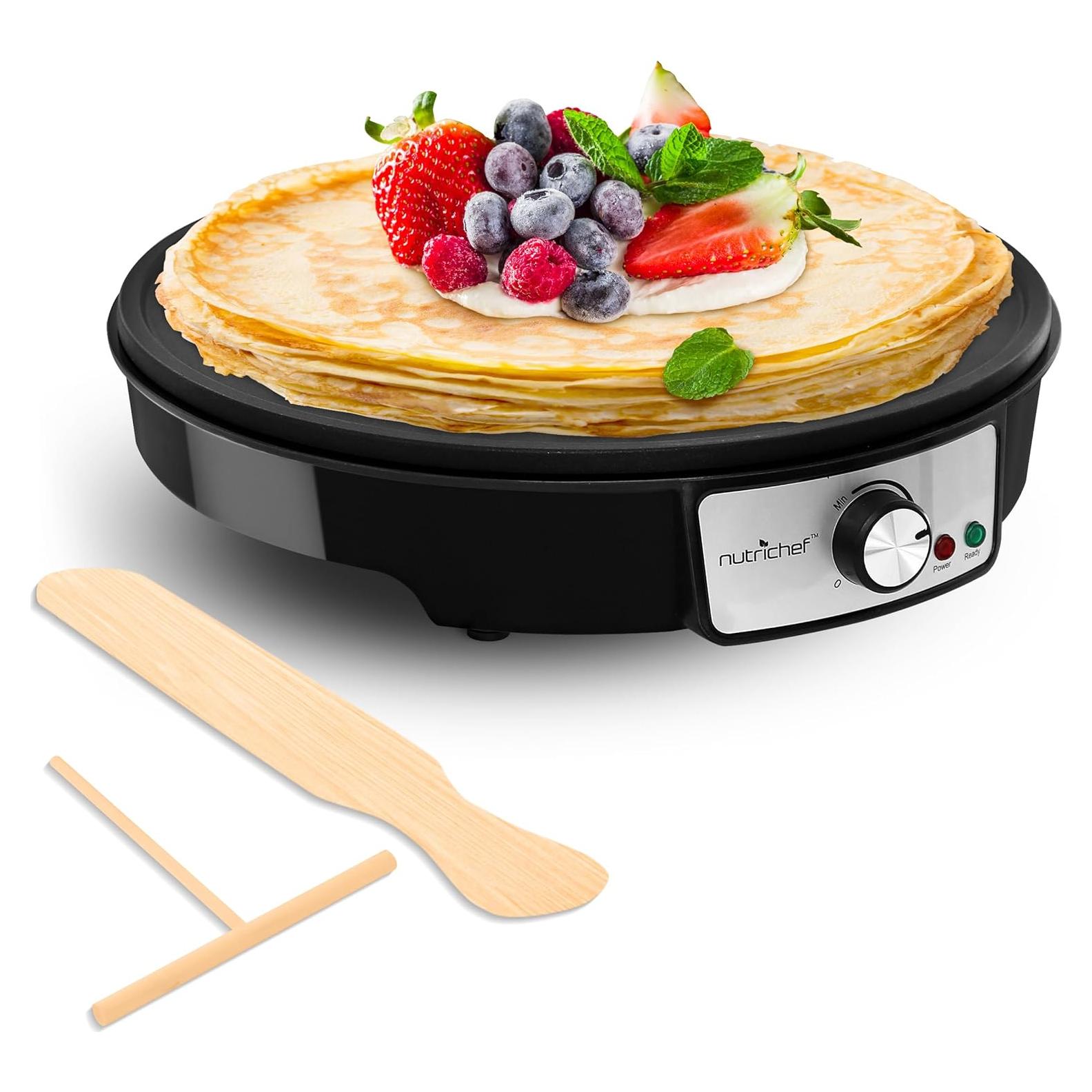 Horno Eléctrico NutriChef PCRM12 para Crepas 30 cm Antiadherente
