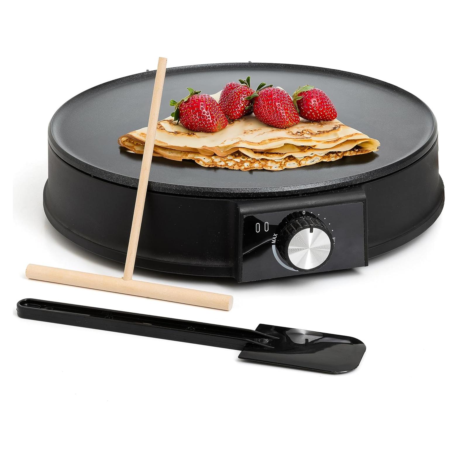 Moss & Stone Máquina Eléctrica para Crepas 30 cm Antiadherente