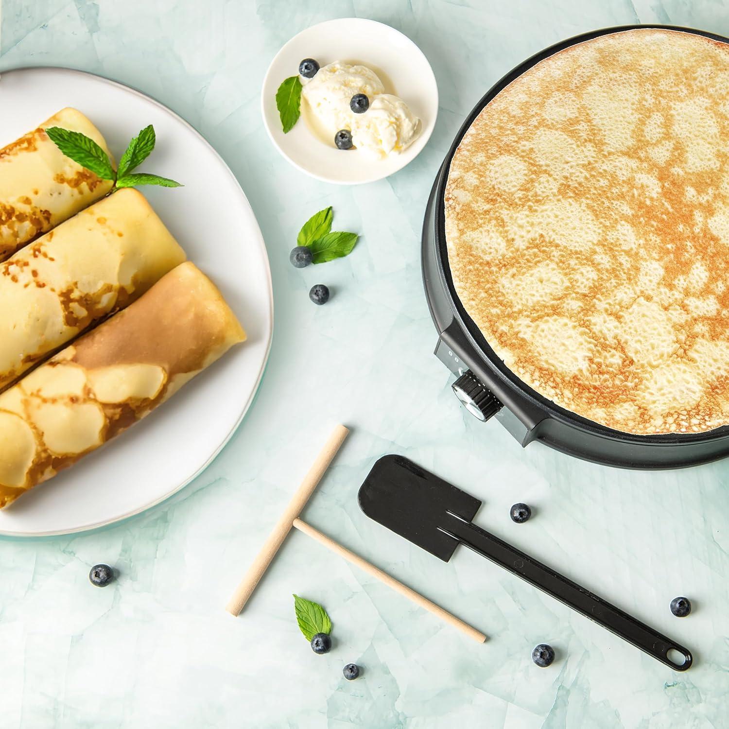 Moss & Stone Máquina Eléctrica para Crepas 30 cm Antiadherente