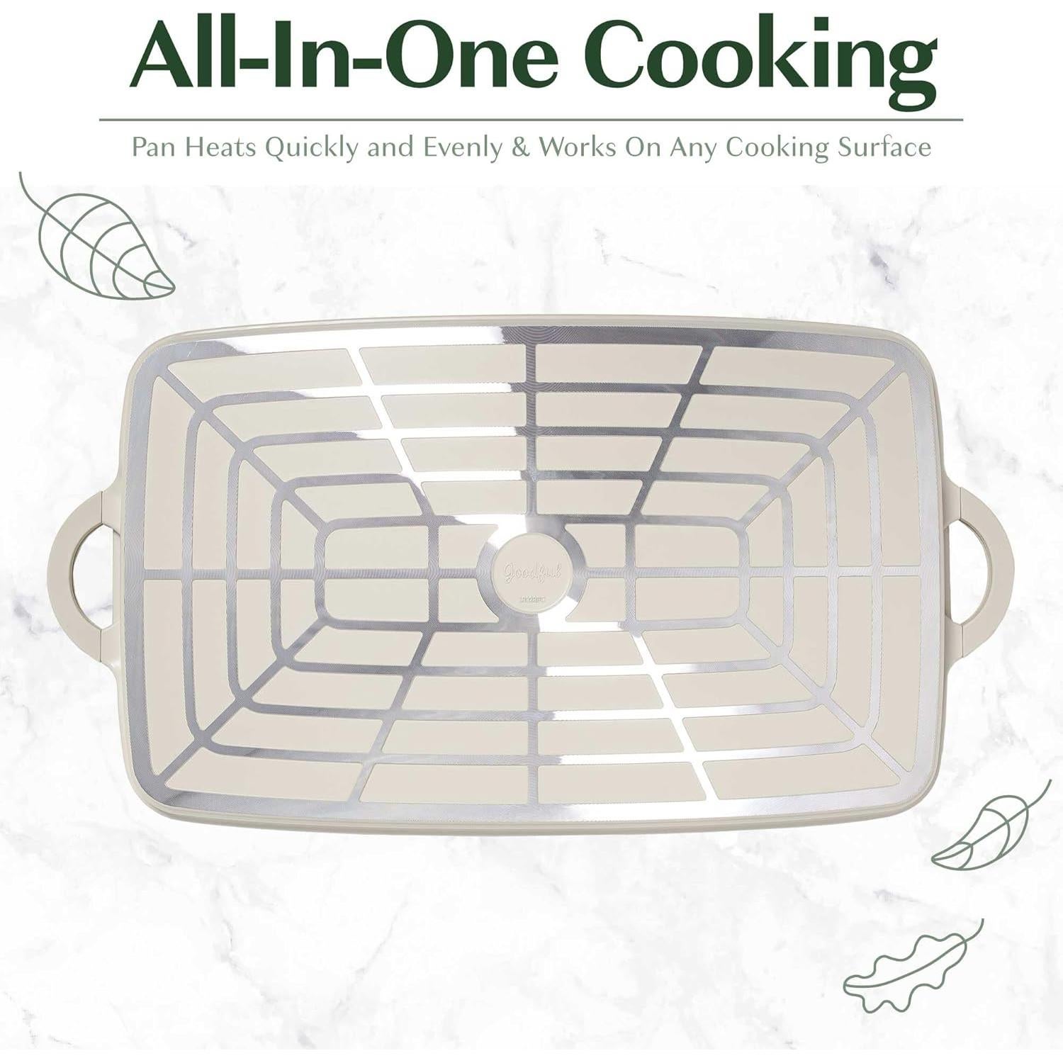 Sartén Doble Todo en Uno Goodful 54x29 cm Cerámica Antiadherente