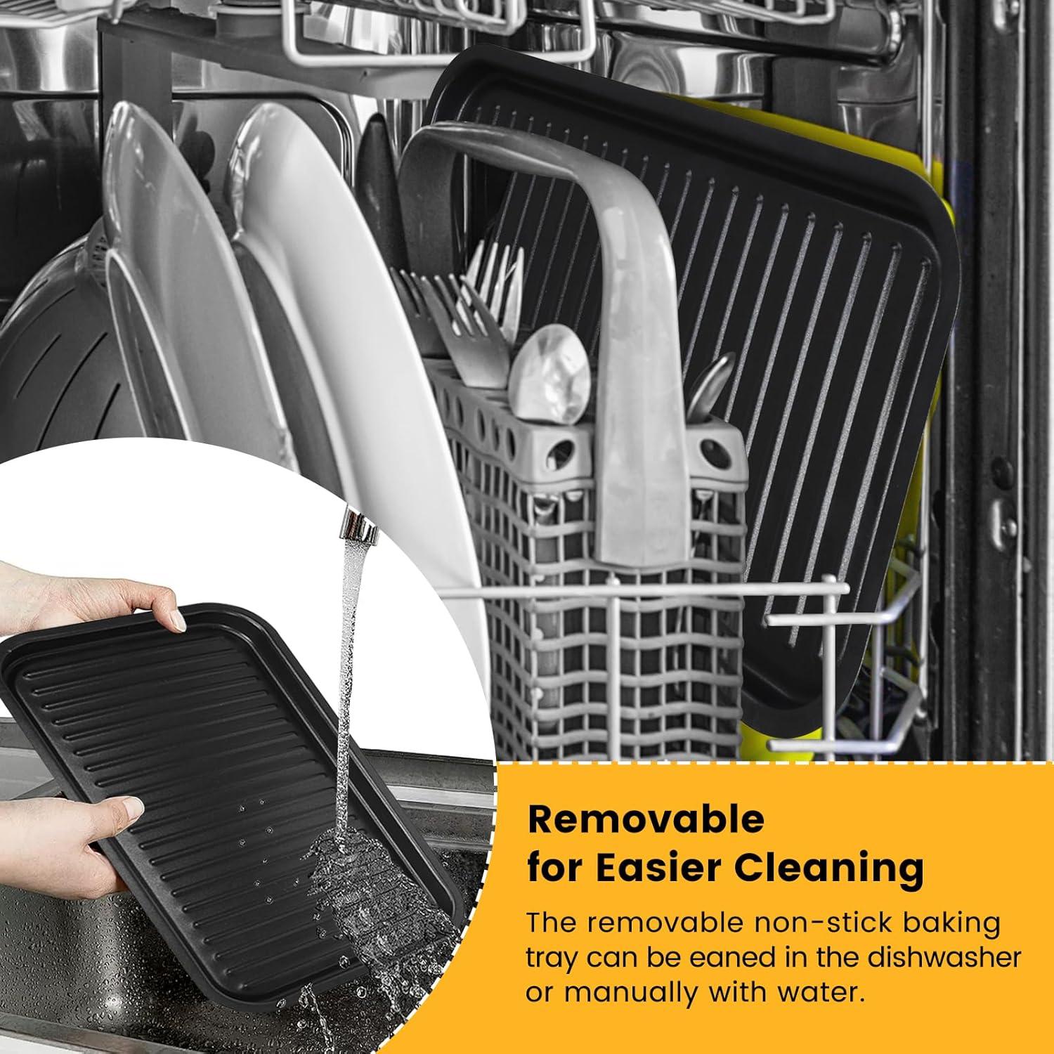 Parrilla Eléctrica Interior 1500W YOHAWJAN 2 en 1 Sin Humo