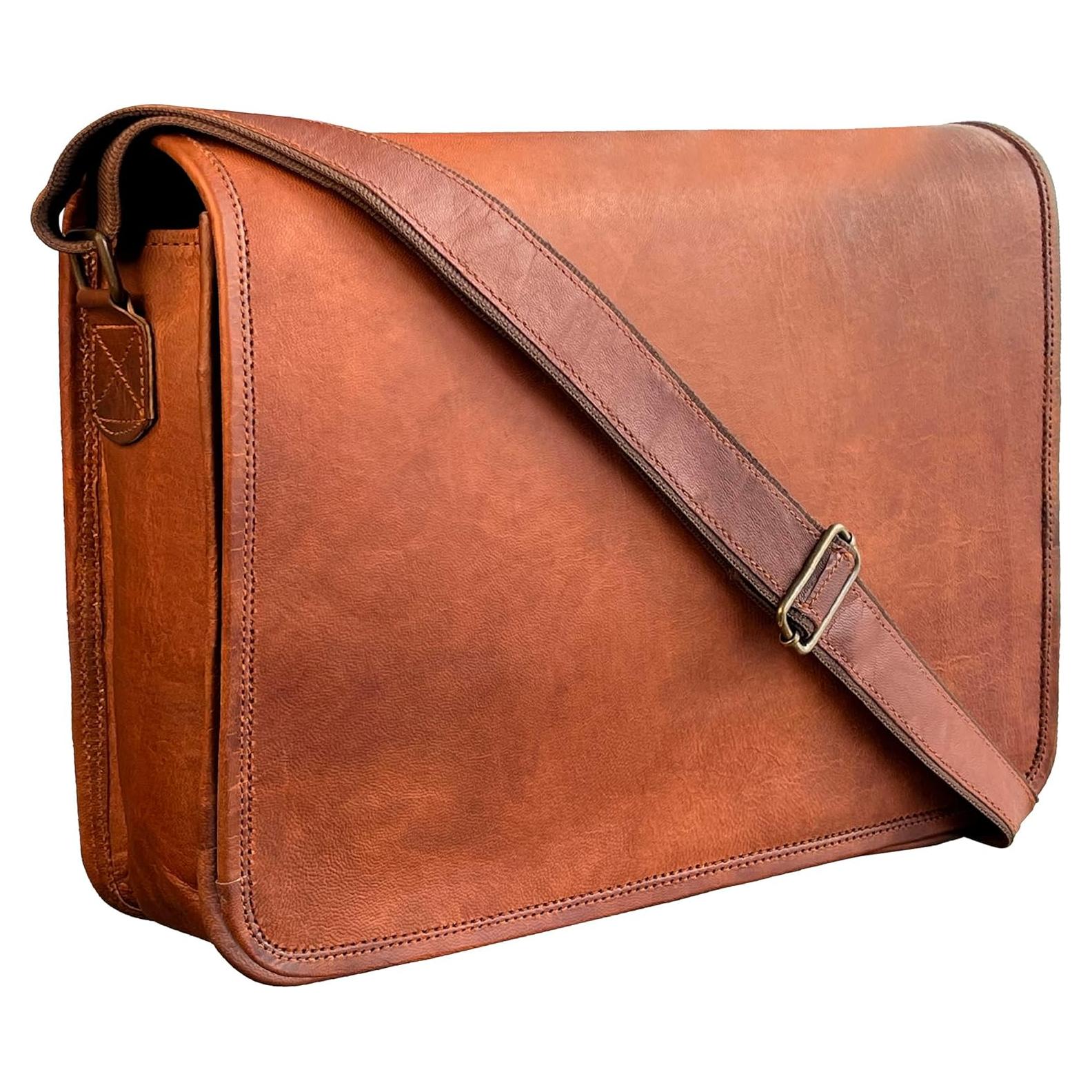 Bolsa Mensajero de Cuero Rustic Town 14" para Laptop 13.3"