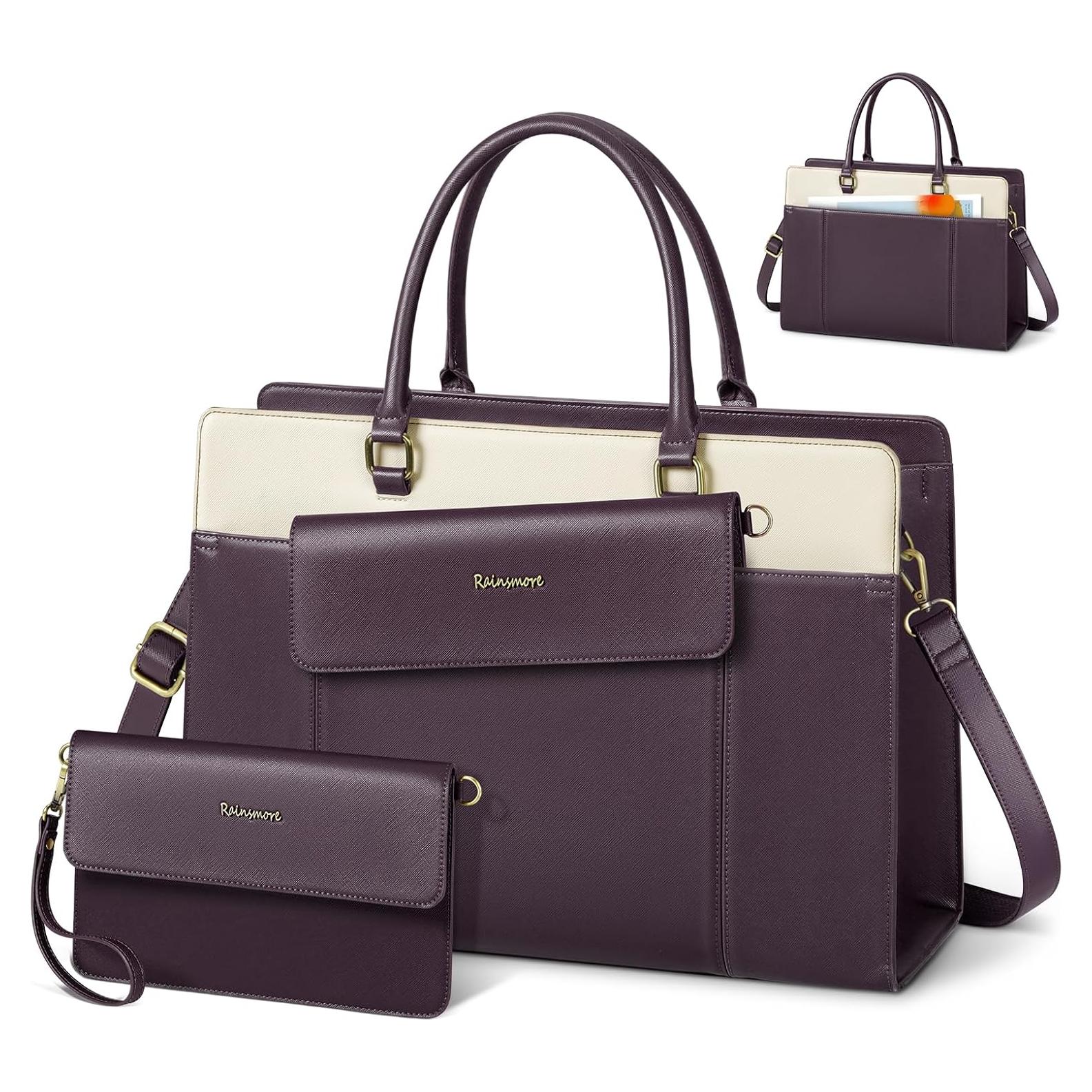 Bolsa de Laptop RAINSMORE para Mujeres 15.6" Púrpura