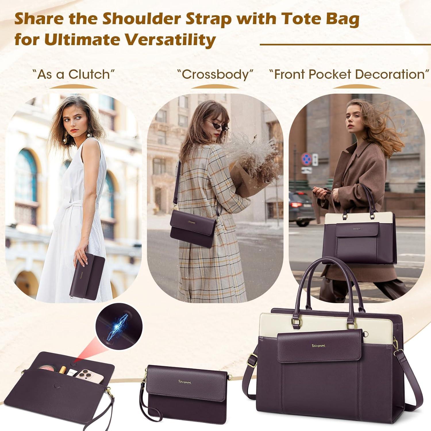 Bolsa de Laptop RAINSMORE para Mujeres 15.6" Púrpura