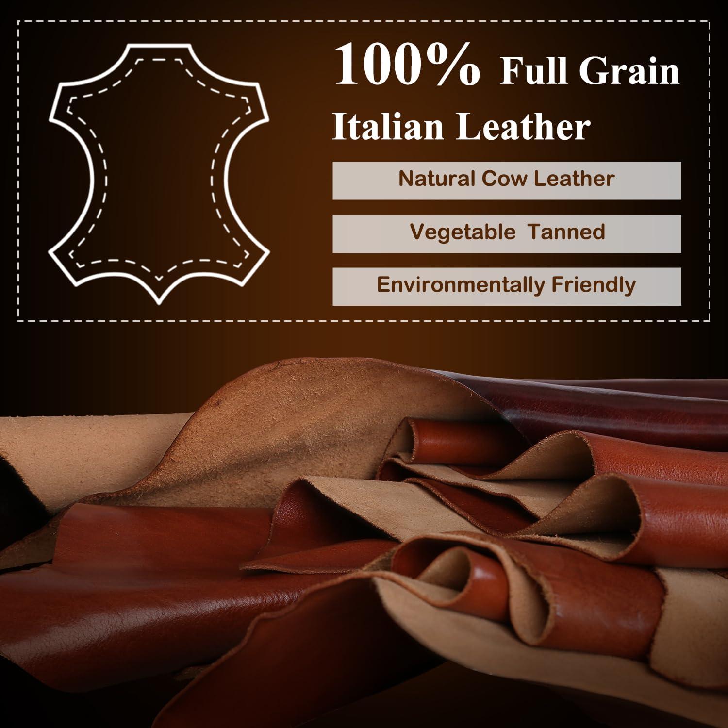 Maletín de Cuero Italiano Banuce para Mujeres 14" Marrón