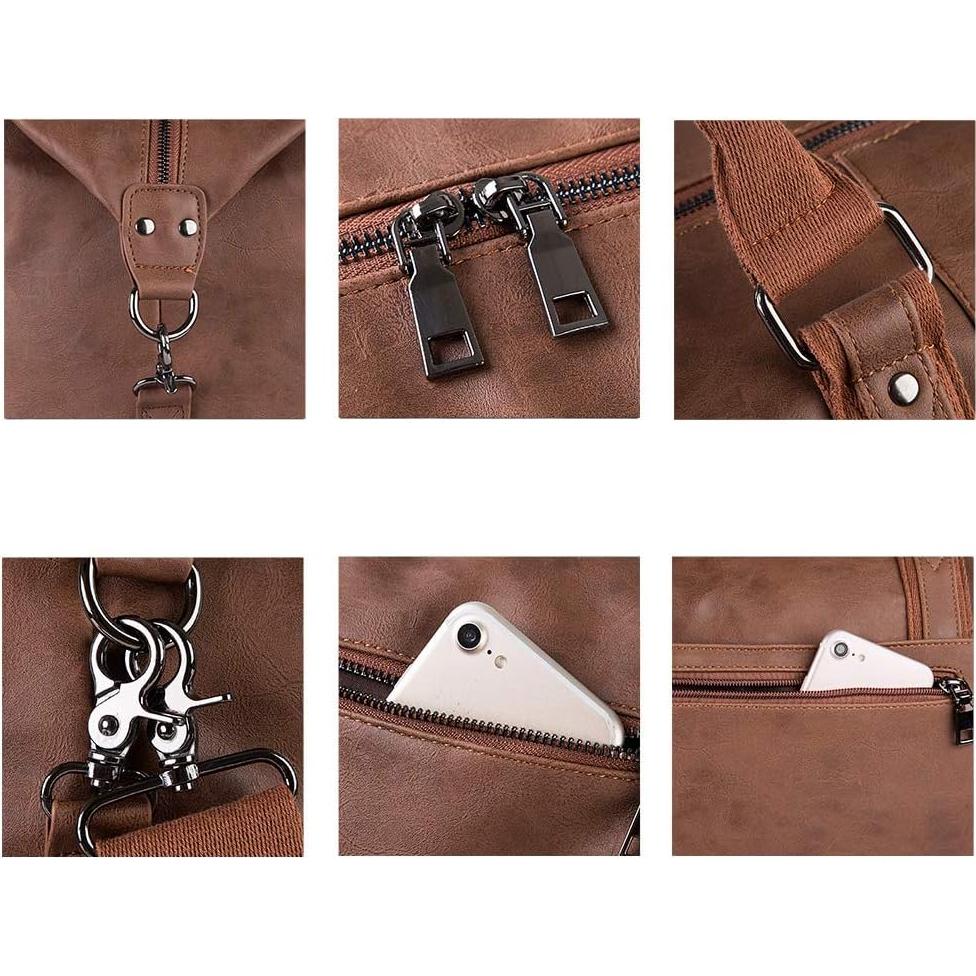 Bolsa de Viaje Seyfocnia Vintage Unisex con Compartimento para Zapatos