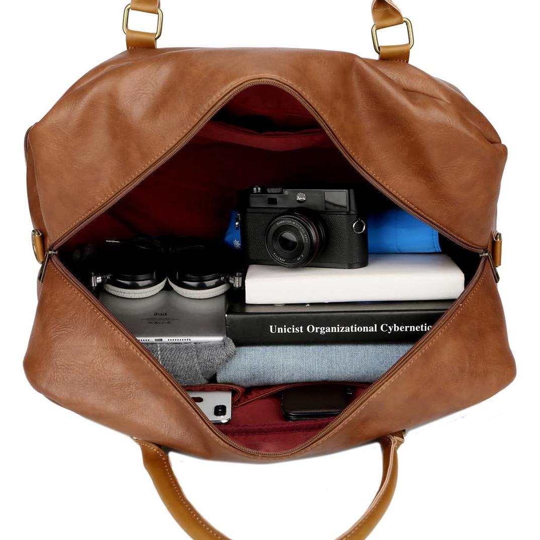 Bolsa de Viaje Grande Baosha de Cuero Vegano con Compartimento