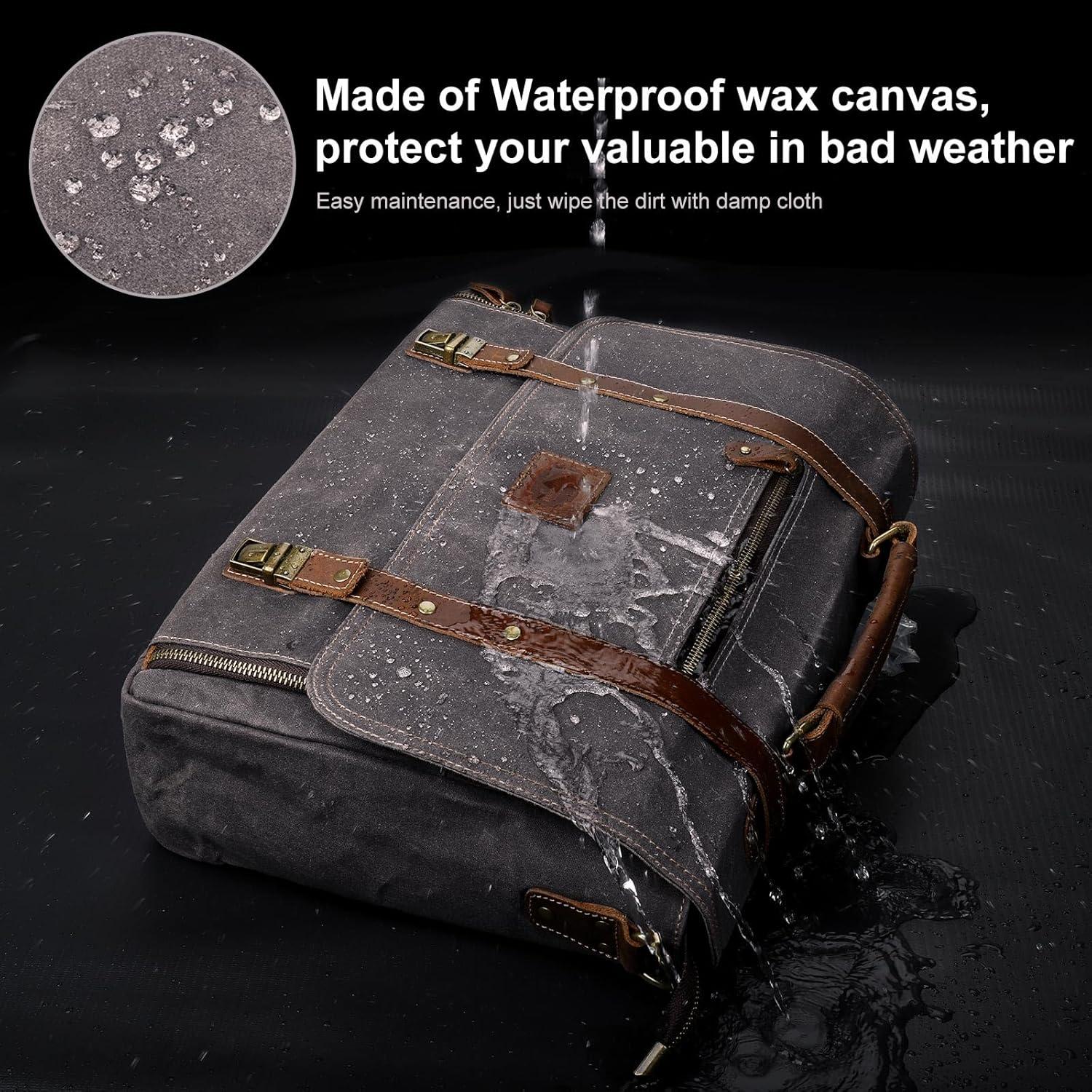 Bolsa de mensajero para laptop Manificent 15.6" gris cuero