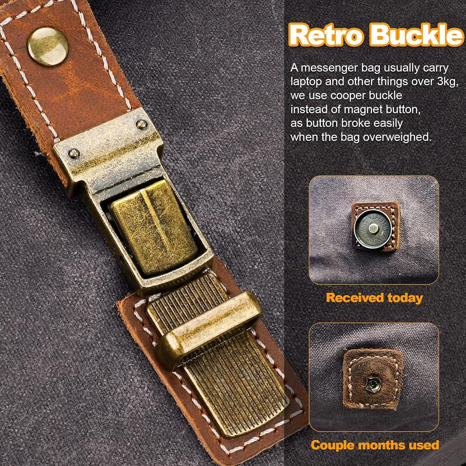 Bolsa de mensajero para laptop Manificent 15.6" gris cuero