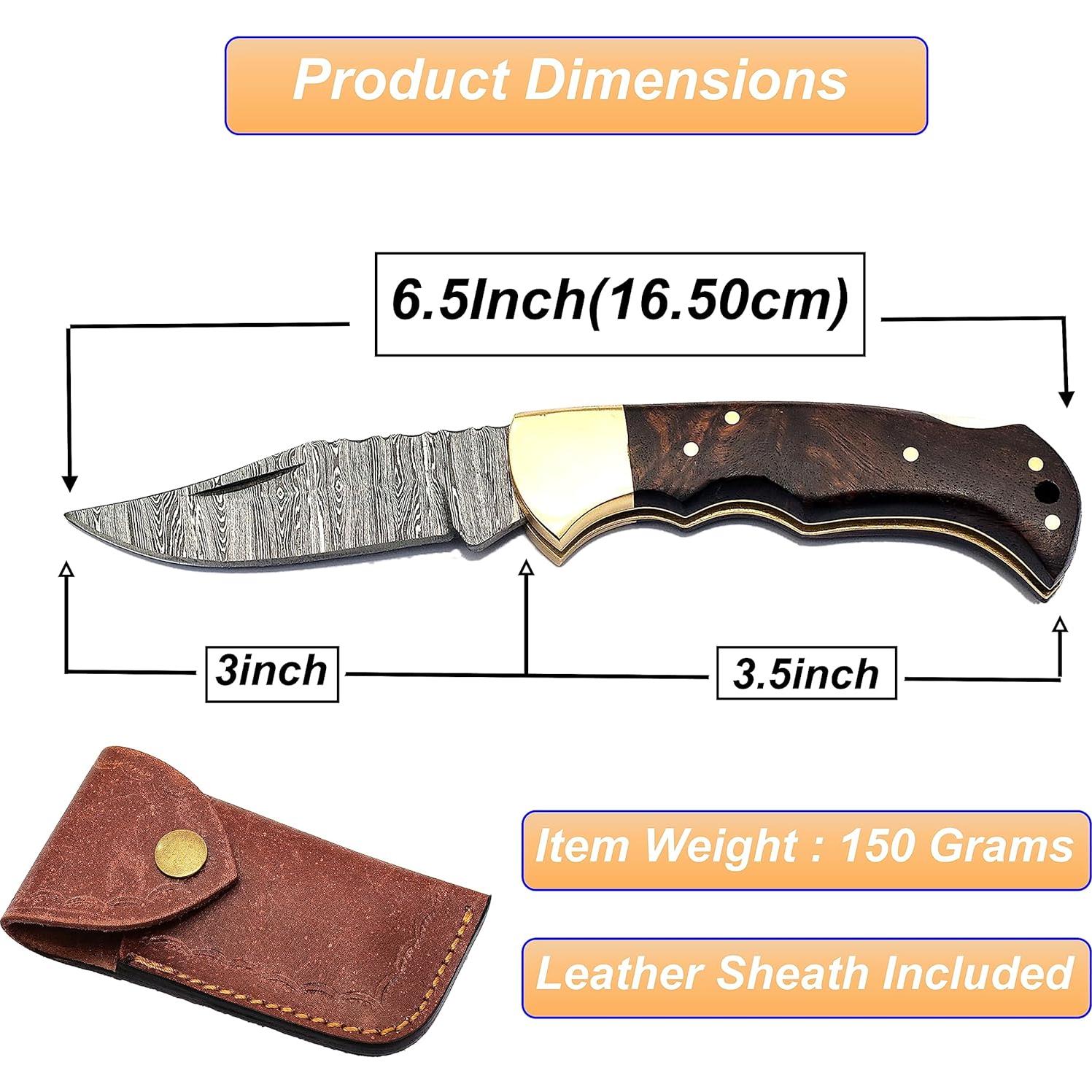 Cuchillo Plegable Sky Knives de Acero Damasco 16.5 cm