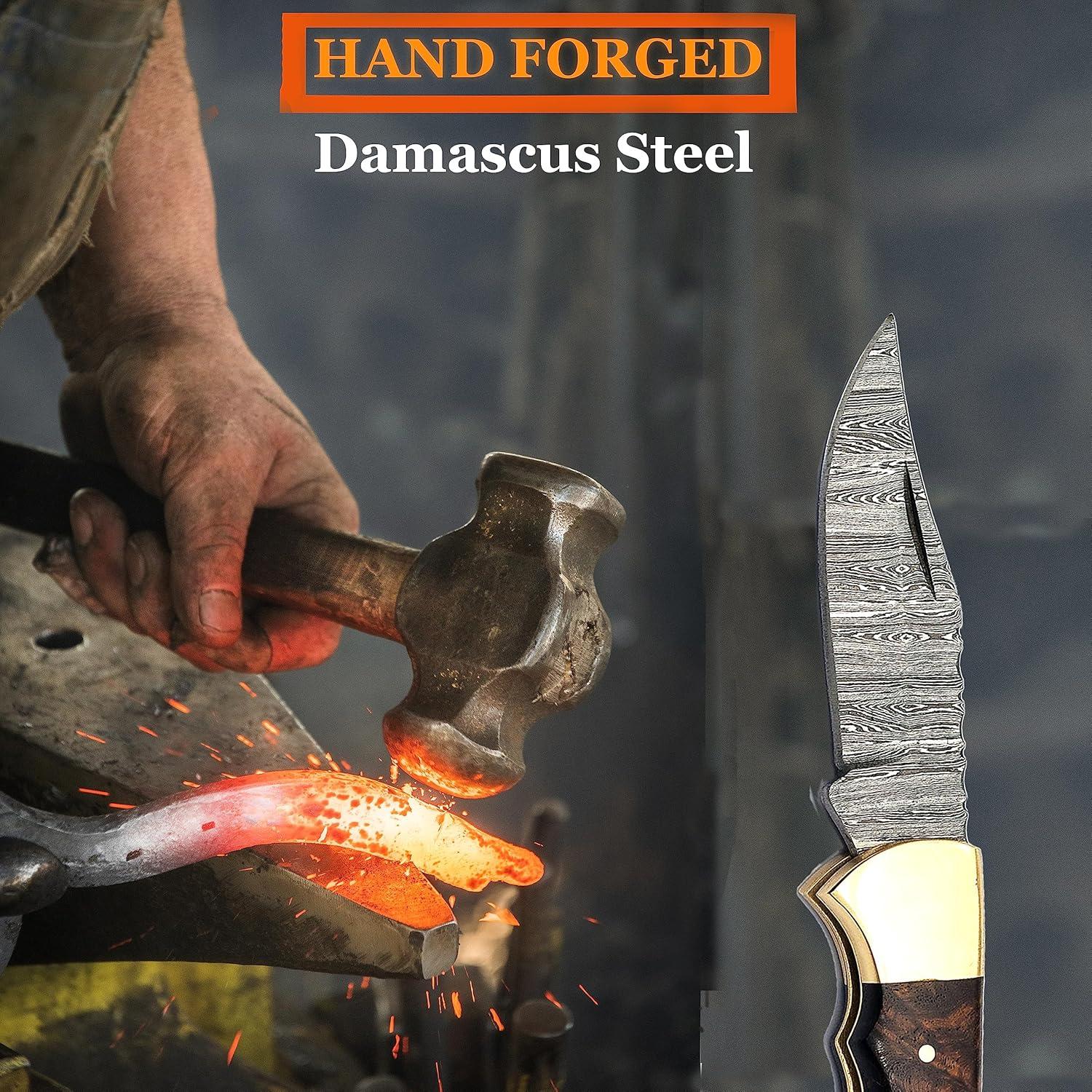 Cuchillo Plegable Sky Knives de Acero Damasco 16.5 cm