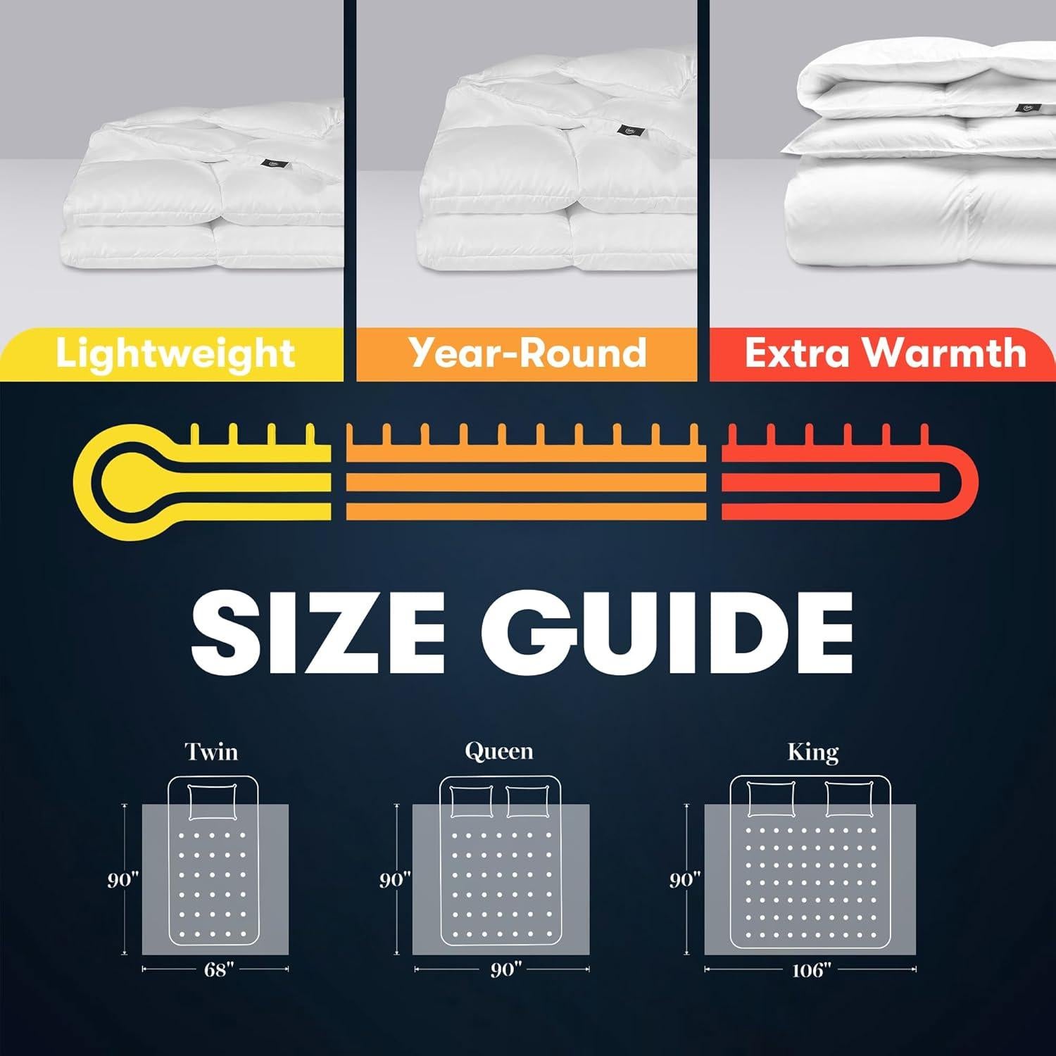 Edredón Serta de Plumas de Ganso 90x90 cm Hipoalergénico