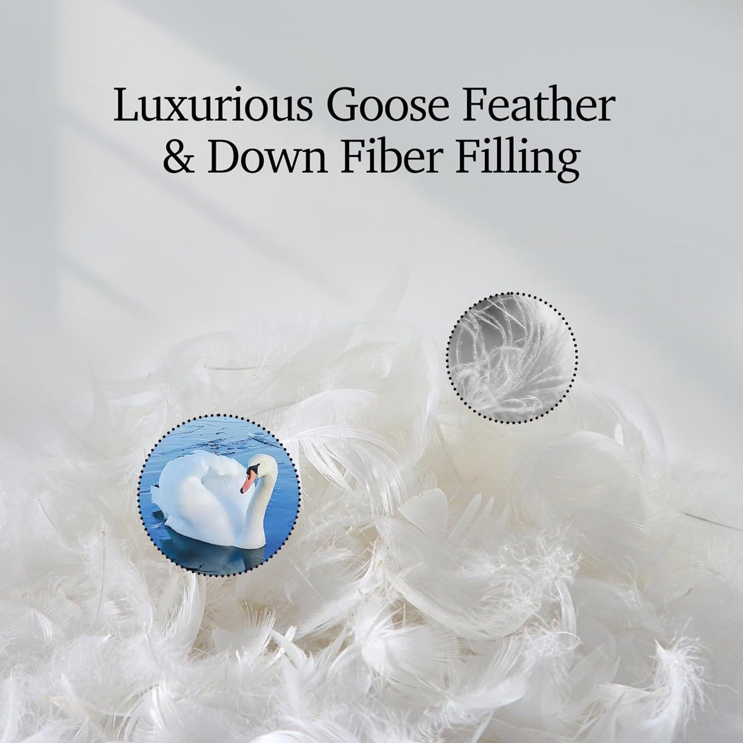 Edredón King Hotel Gran de Plumas de Ganso Blanco 228.6x269.2 cm