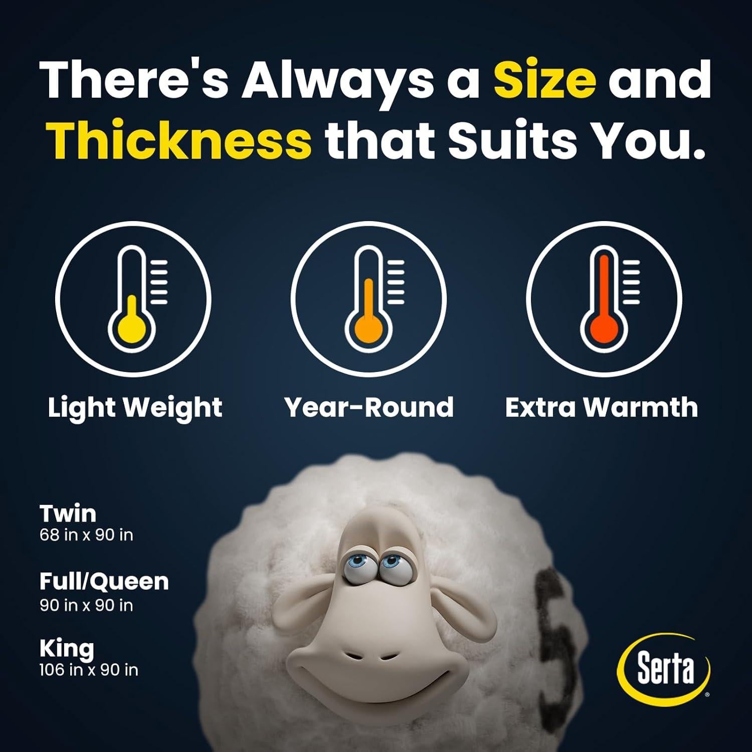 Edredón King Serta de Plumas de Ganso 100% Algodón Blanco