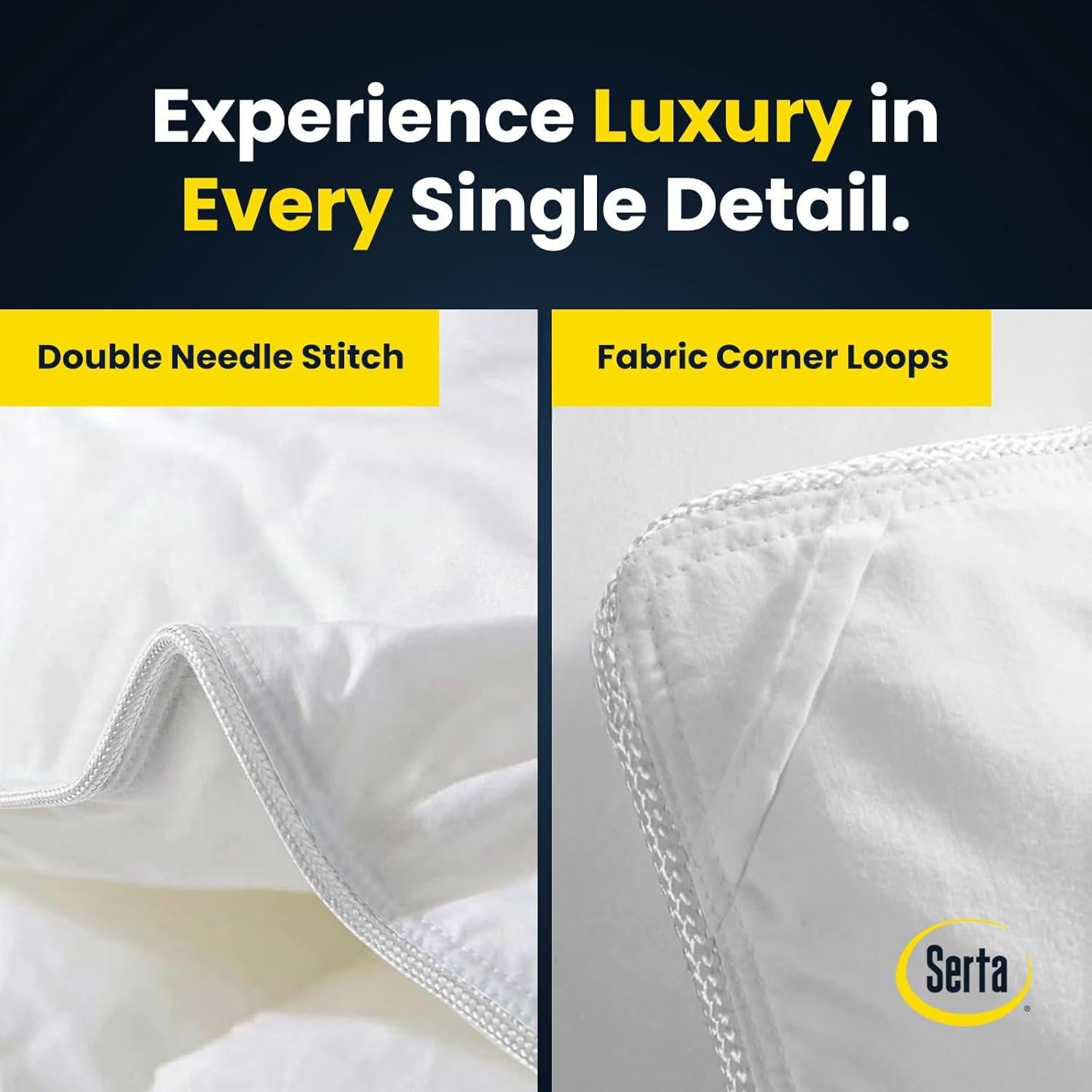 Edredón King Serta de Plumas de Ganso 100% Algodón Blanco