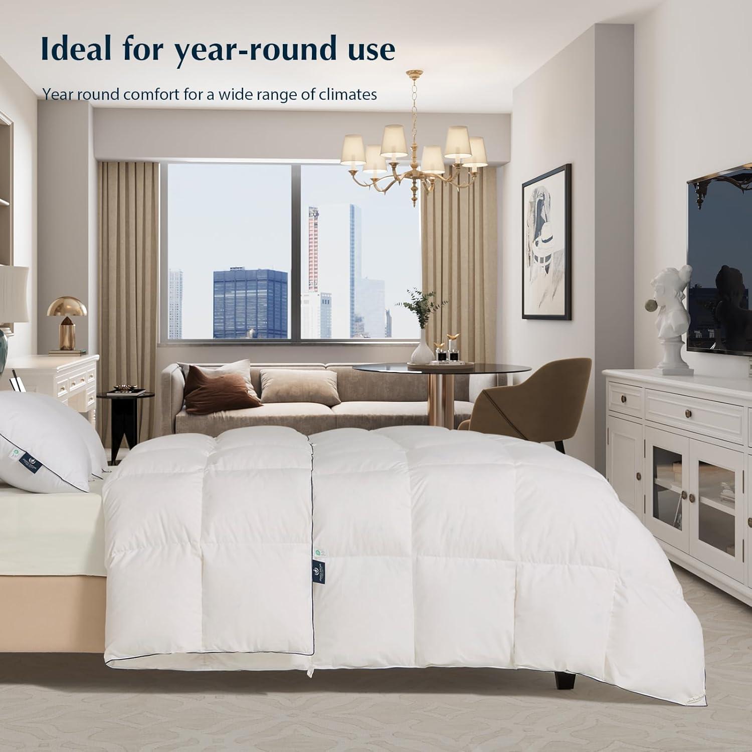 Edredón de Plumas de Ganso Pacific Coast Queen 100% Algodón