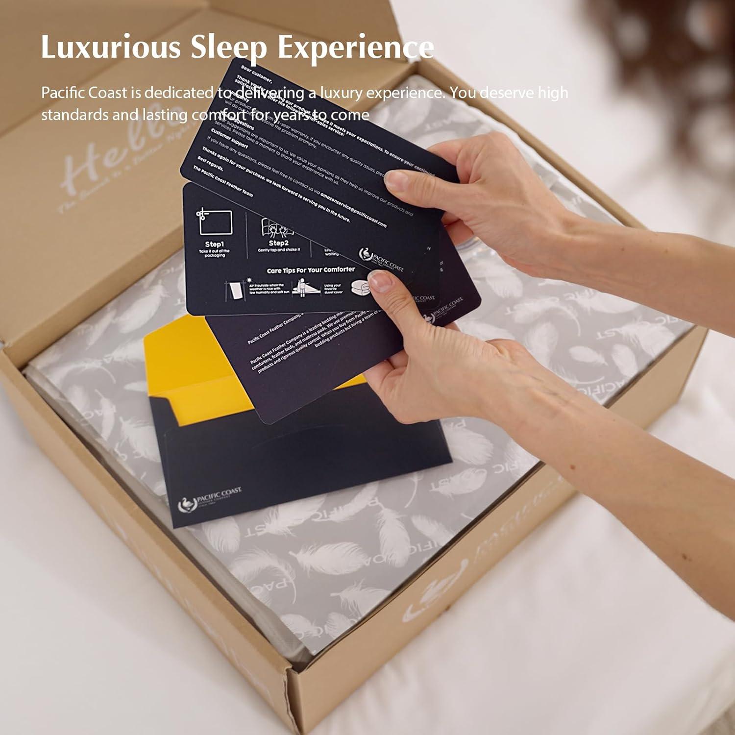 Edredón de Plumas de Ganso Pacific Coast Queen 100% Algodón