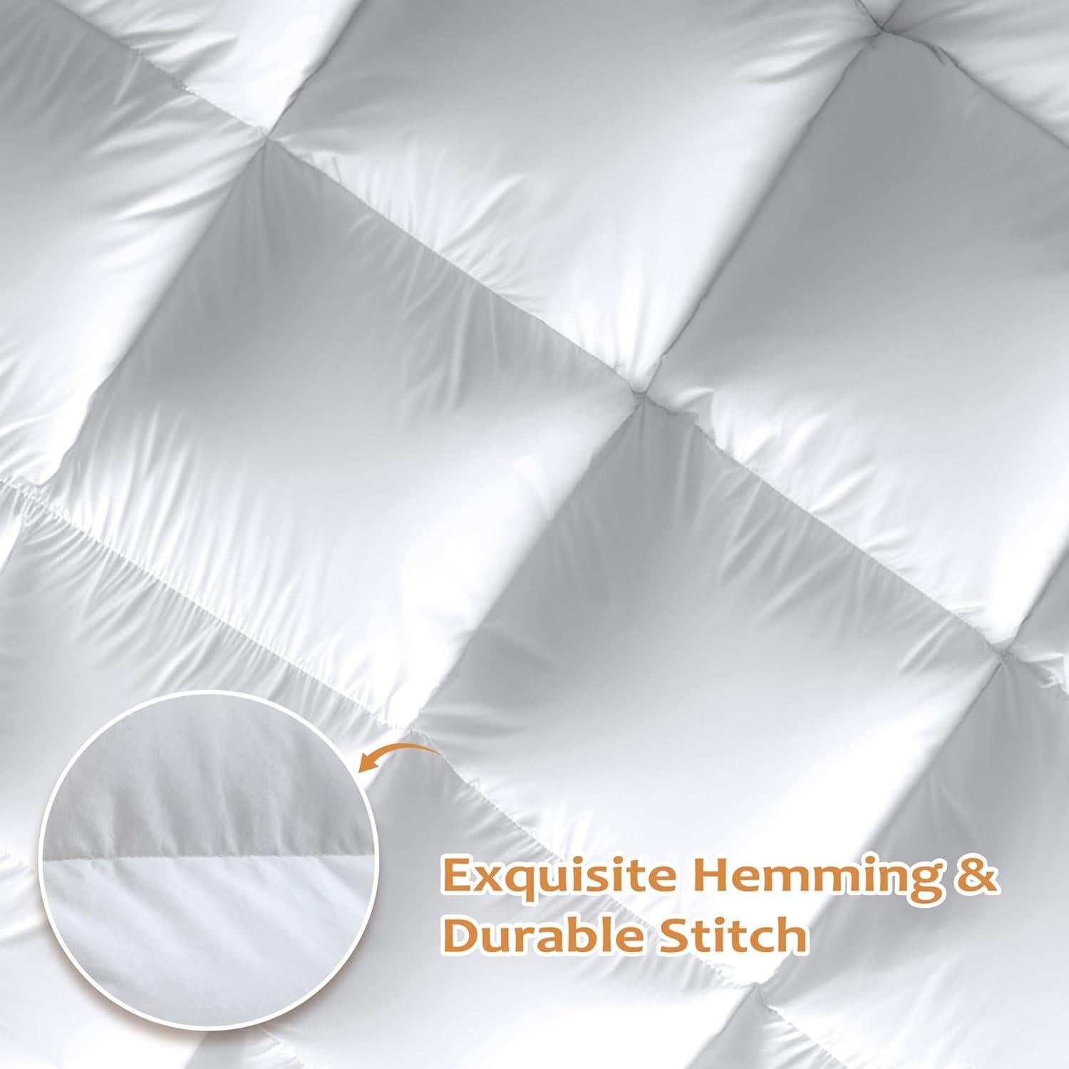 Edredón de Plumas de Ganso Wellos Queen 850+ Relleno 100% Algodón