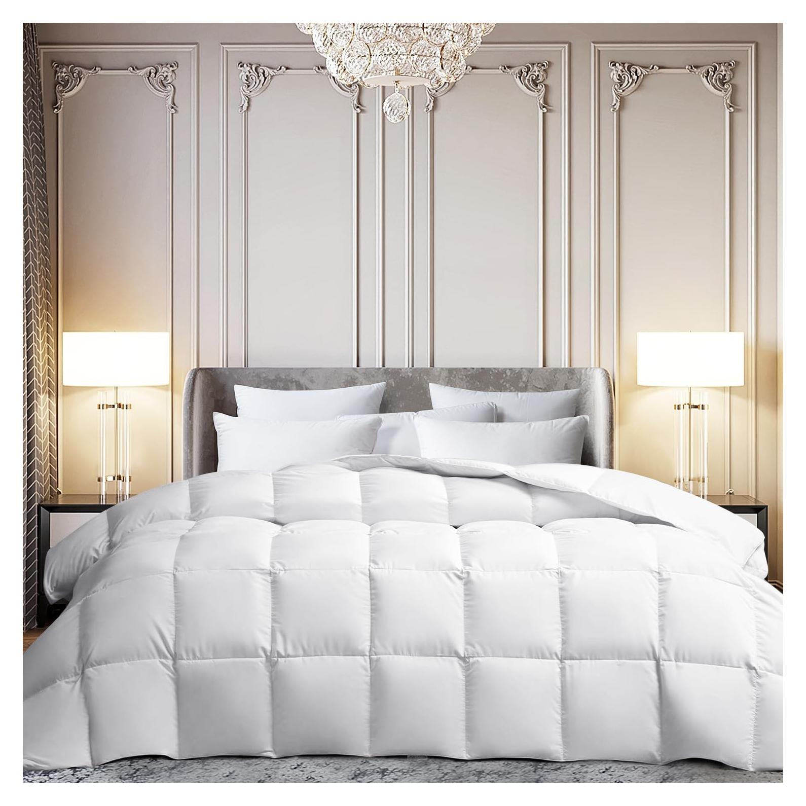 Edredón de Plumas de Ganso Blanco Martha Stewart Queen 90x90cm